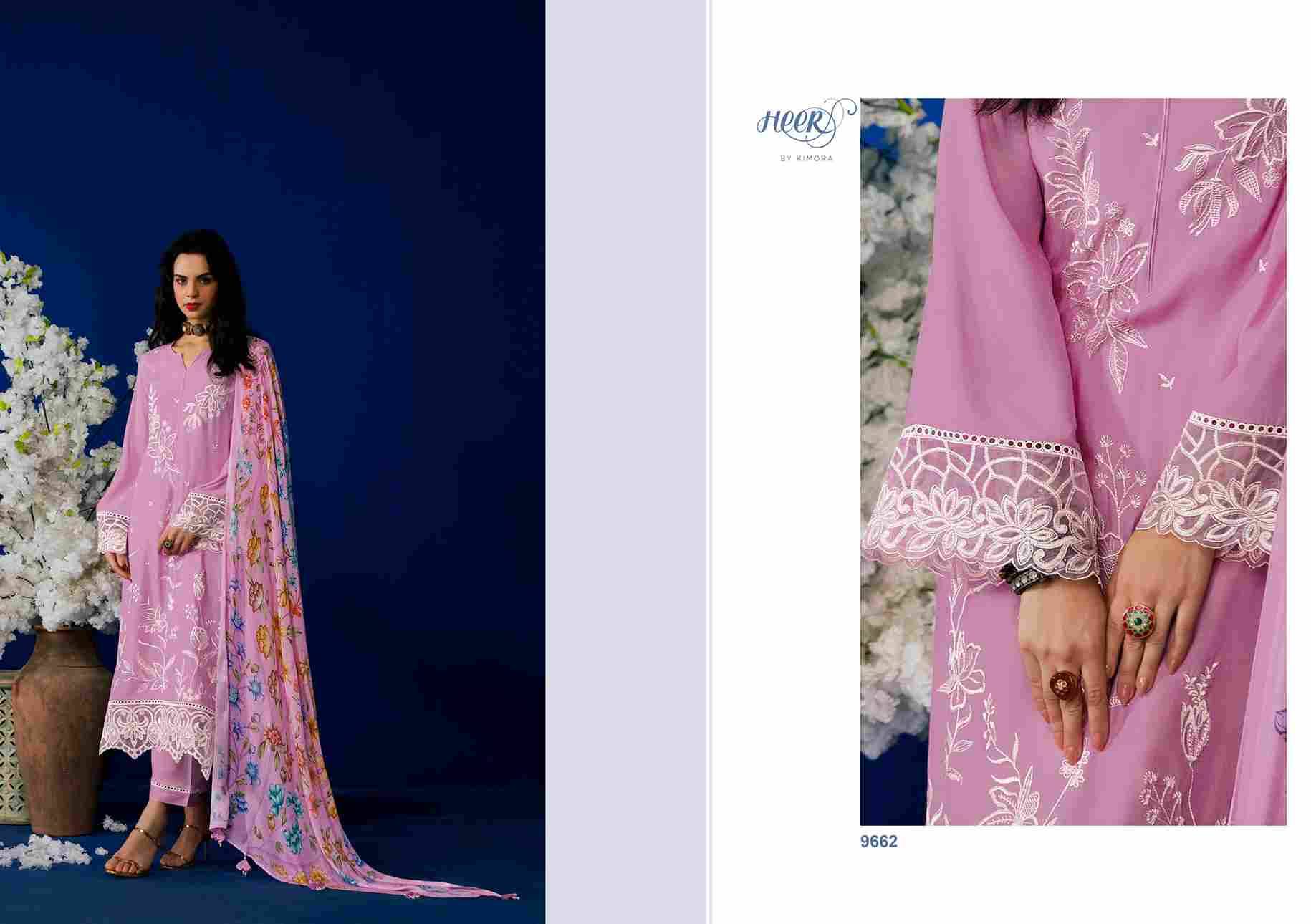 Florus By Kimora Fashion 9661 To 9666 Series Designer Festive Suits Collection Beautiful Stylish Fancy Colorful Party Wear & Occasional Wear Pure Muslin Dresses At Wholesale Price
