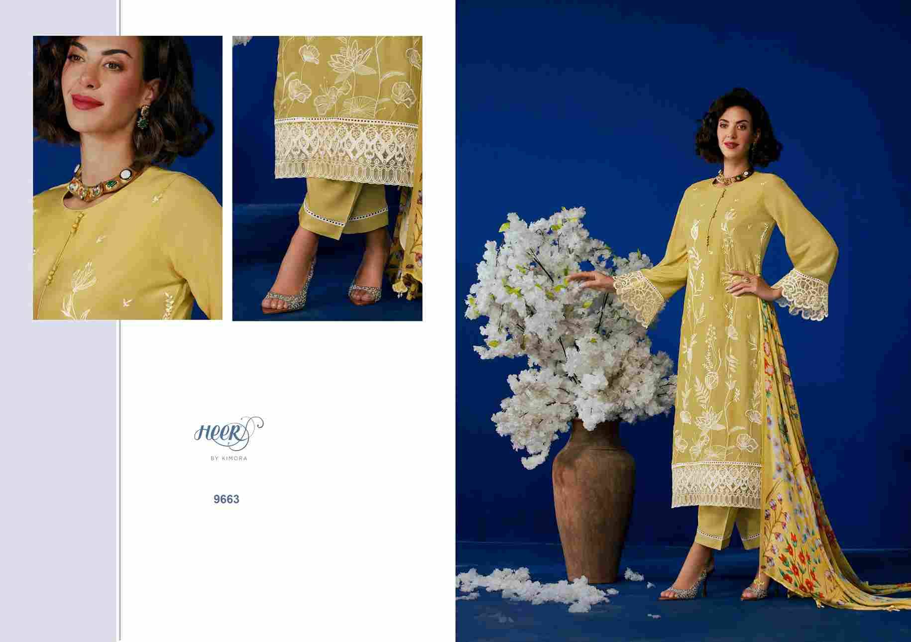 Florus By Kimora Fashion 9661 To 9666 Series Designer Festive Suits Collection Beautiful Stylish Fancy Colorful Party Wear & Occasional Wear Pure Muslin Dresses At Wholesale Price