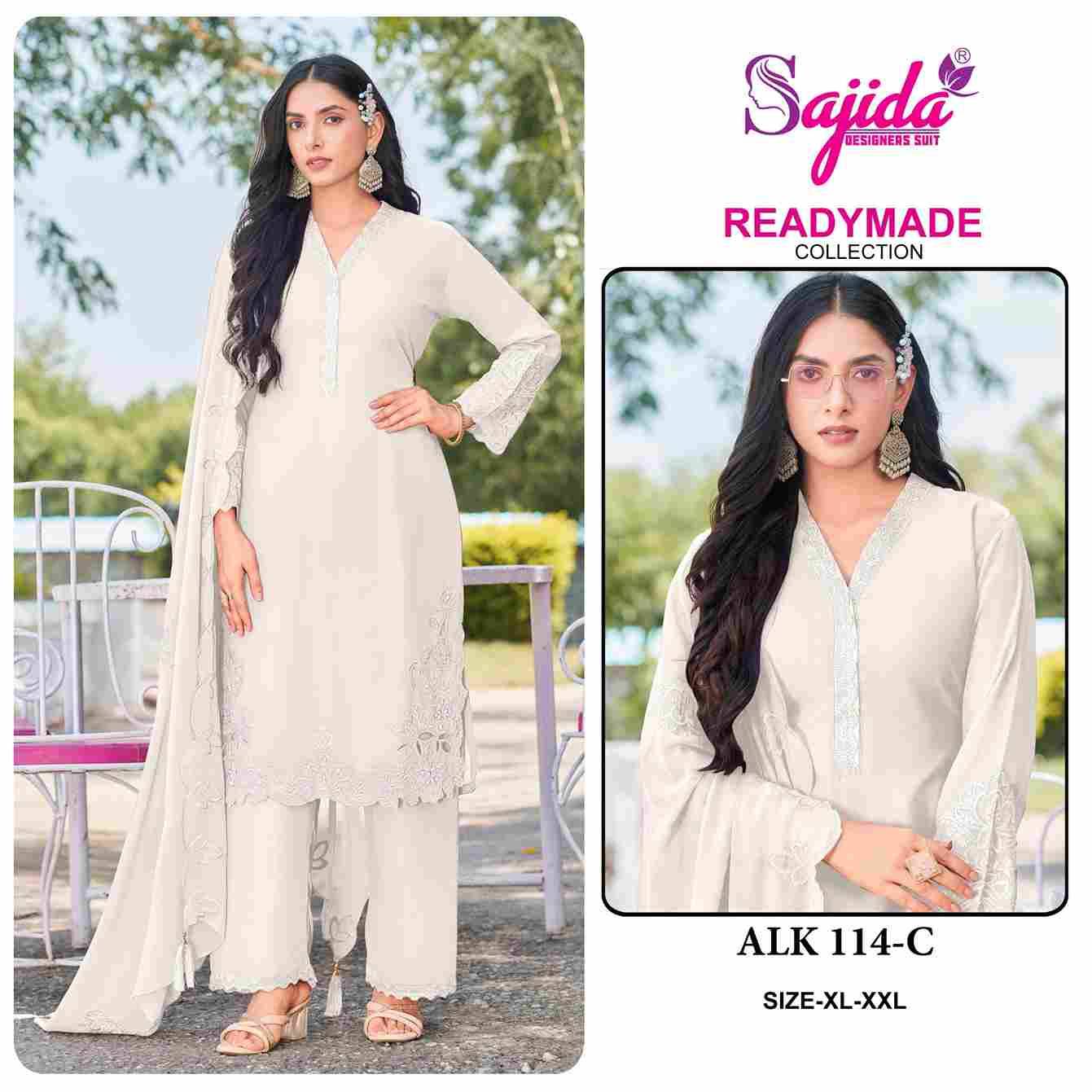 ALK-114 Colours By Sajida Designer Suits 114-A To 114-D Series Beautiful Pakistani Suits Colorful Stylish Fancy Casual Wear & Ethnic Wear Heavy Georgette Embroidered Dresses At Wholesale Price