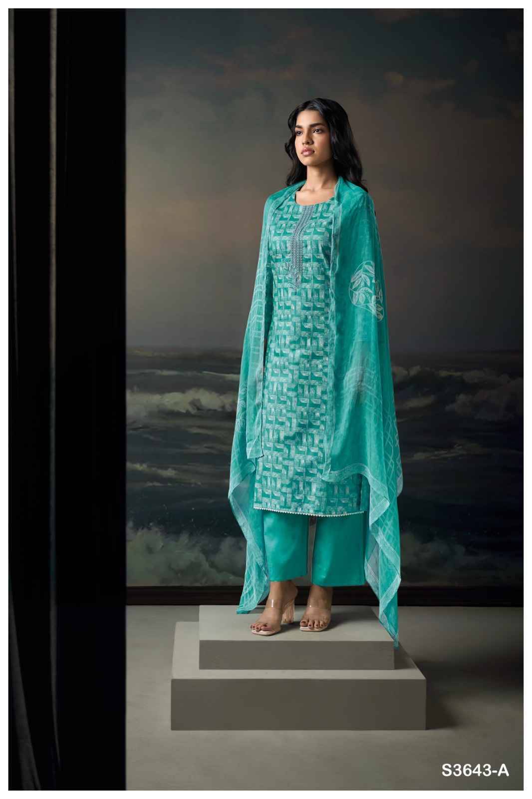 Legeto-3643 By Ganga Fashion 3643-A To 3643-D Series Beautiful Festive Suits Colorful Stylish Fancy Casual Wear & Ethnic Wear Pure Cotton Dresses At Wholesale Price
