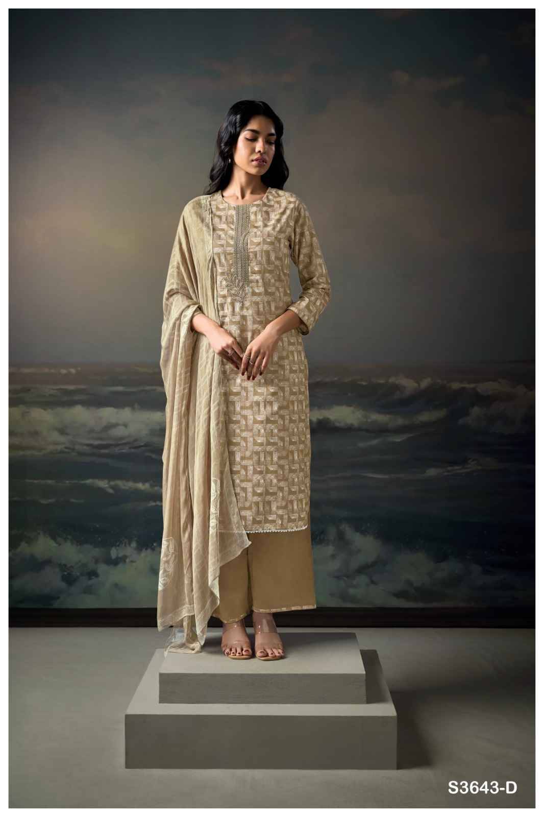 Legeto-3643 By Ganga Fashion 3643-A To 3643-D Series Beautiful Festive Suits Colorful Stylish Fancy Casual Wear & Ethnic Wear Pure Cotton Dresses At Wholesale Price