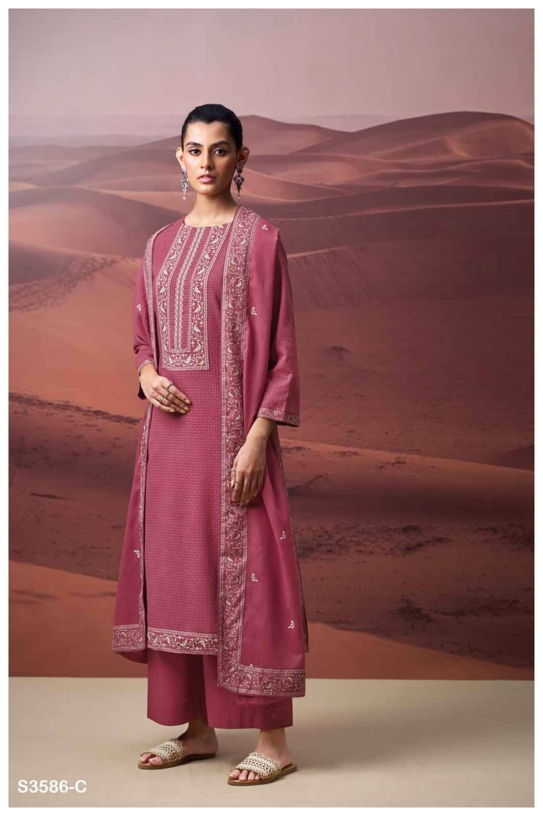 Naysa-3586 By Ganga Fashion 3586-A To 3586-D Series Beautiful Festive Suits Colorful Stylish Fancy Casual Wear & Ethnic Wear Pure Cotton Dresses At Wholesale Price