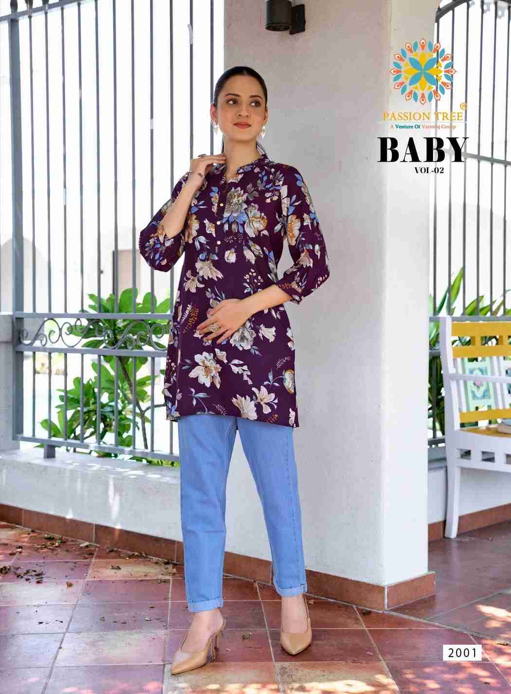 Baby Vol-2 By Passion Tree 2001 To 2012 Series Beautiful Stylish Fancy Colorful Casual Wear & Ethnic Wear Heavy Rayon Slub Tops At Wholesale Price