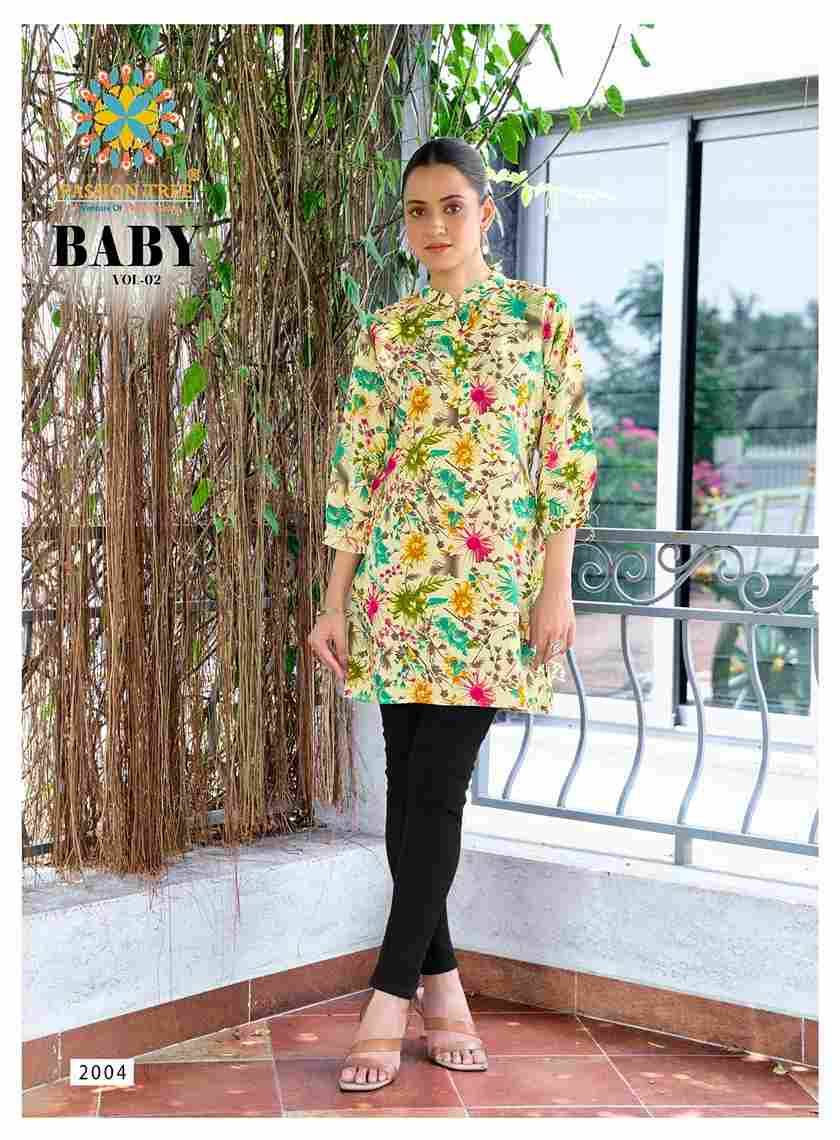 Baby Vol-2 By Passion Tree 2001 To 2012 Series Beautiful Stylish Fancy Colorful Casual Wear & Ethnic Wear Heavy Rayon Slub Tops At Wholesale Price