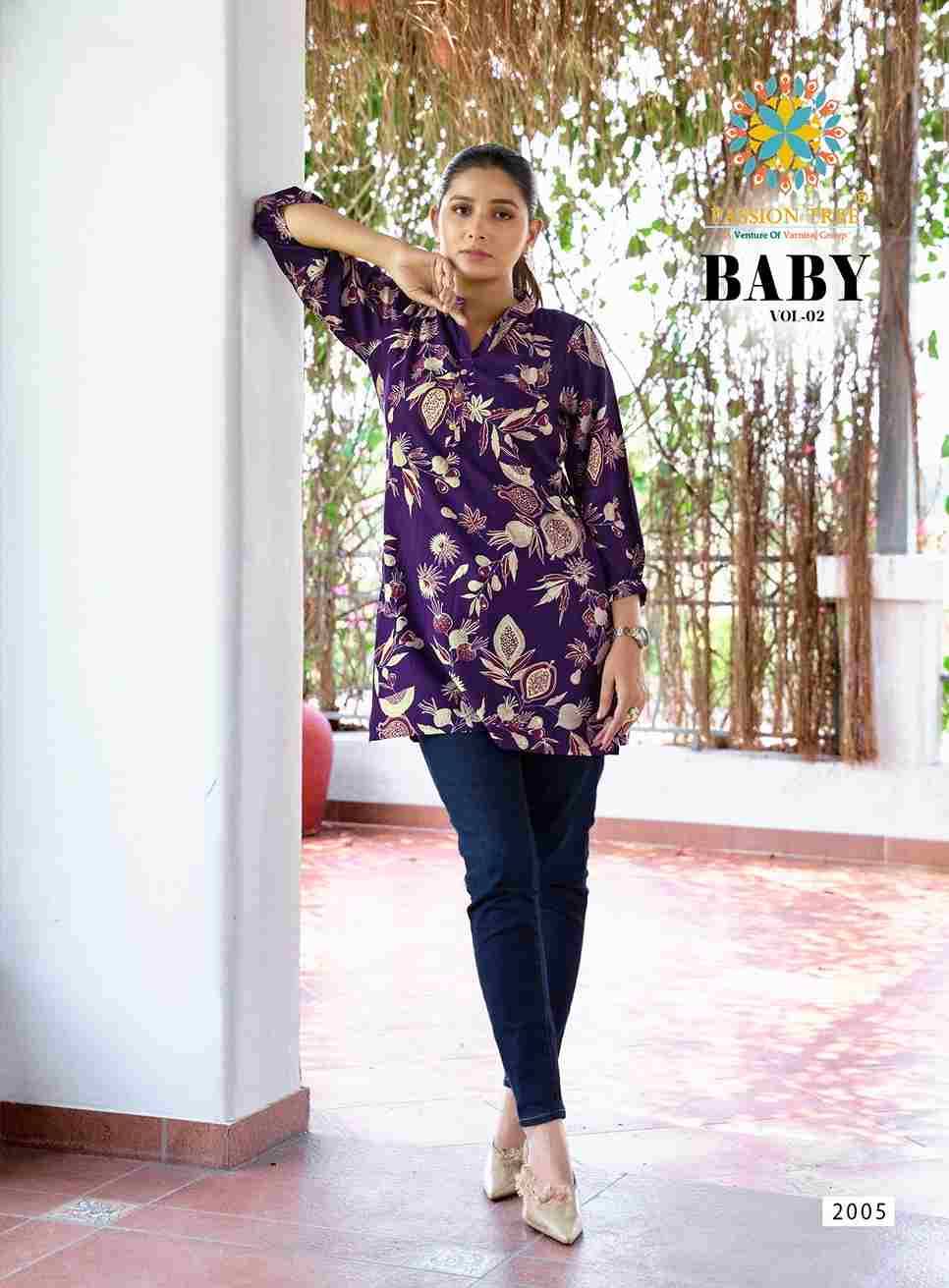 Baby Vol-2 By Passion Tree 2001 To 2012 Series Beautiful Stylish Fancy Colorful Casual Wear & Ethnic Wear Heavy Rayon Slub Tops At Wholesale Price