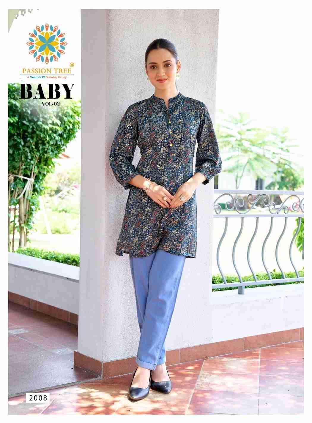 Baby Vol-2 By Passion Tree 2001 To 2012 Series Beautiful Stylish Fancy Colorful Casual Wear & Ethnic Wear Heavy Rayon Slub Tops At Wholesale Price