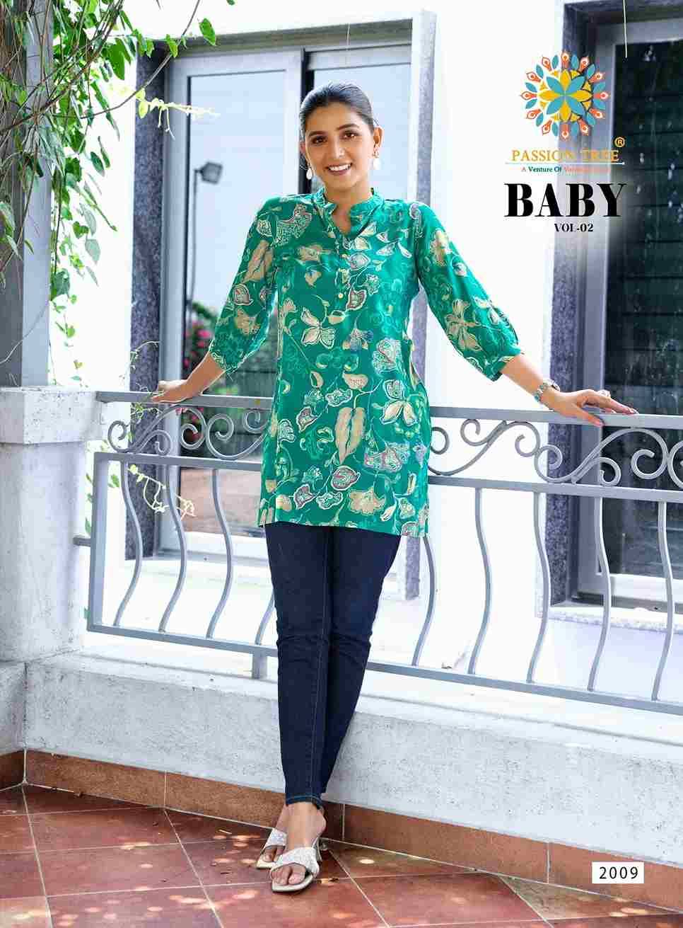 Baby Vol-2 By Passion Tree 2001 To 2012 Series Beautiful Stylish Fancy Colorful Casual Wear & Ethnic Wear Heavy Rayon Slub Tops At Wholesale Price