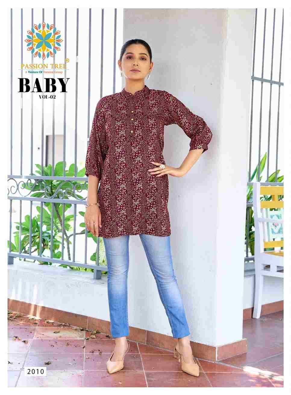 Baby Vol-2 By Passion Tree 2001 To 2012 Series Beautiful Stylish Fancy Colorful Casual Wear & Ethnic Wear Heavy Rayon Slub Tops At Wholesale Price