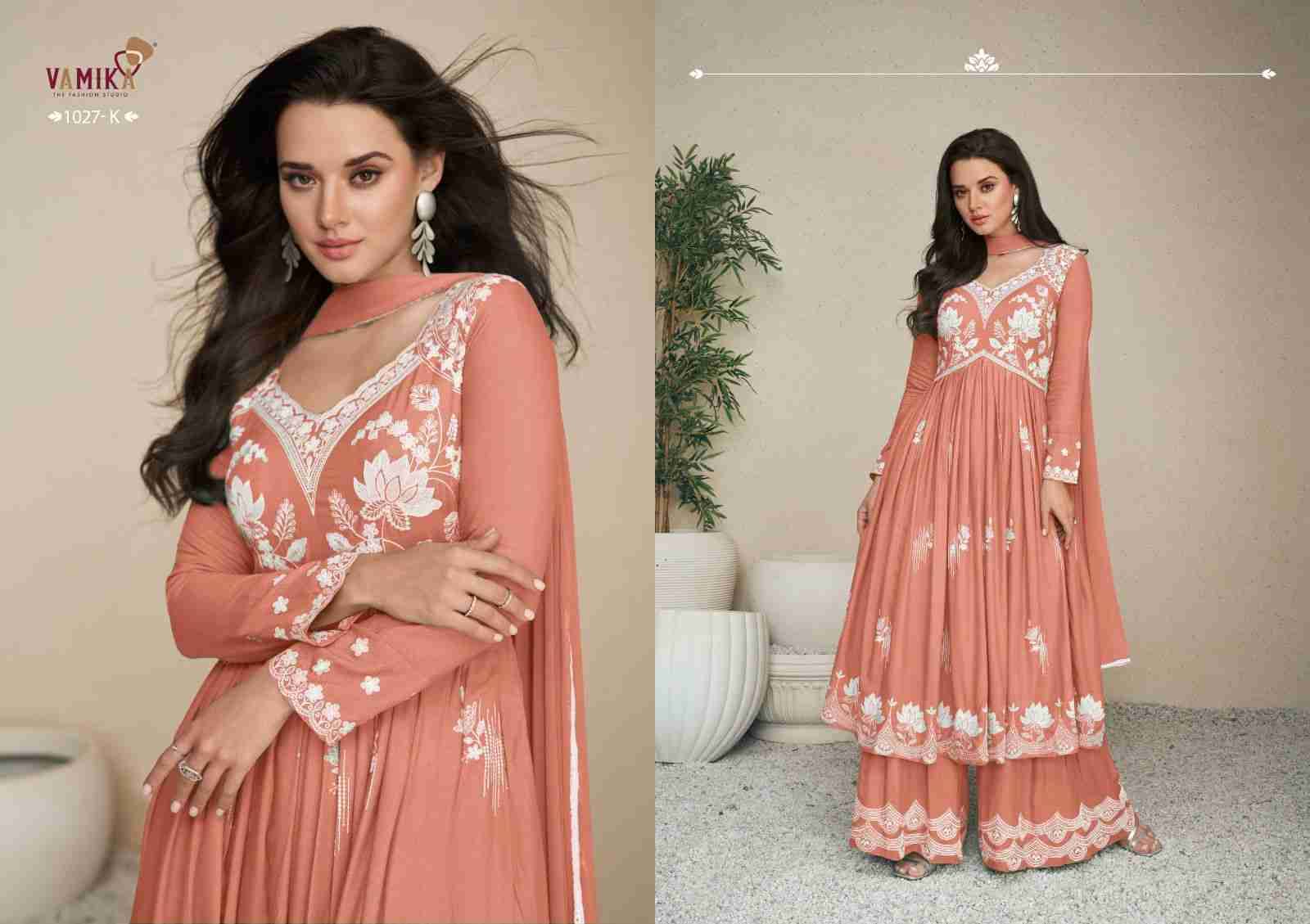 Lakhnavi Vol-5 Super Color By Vamika 1027-K To 1027-O Series Beautiful Stylish Sharara Suits Fancy Colorful Casual Wear & Ethnic Wear & Ready To Wear Pure Rayon Printed Dresses At Wholesale Price