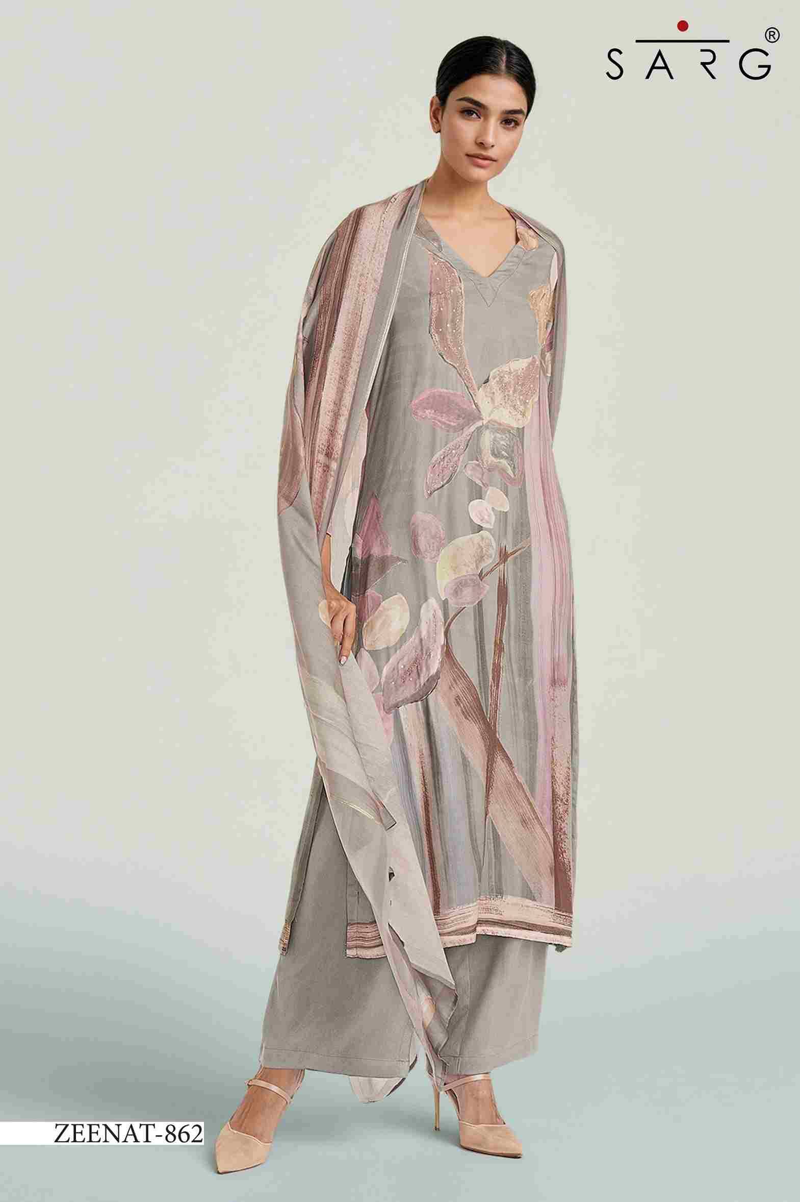Zeenat By Sarg Beautiful Stylish Festive Suits Fancy Colorful Casual Wear & Ethnic Wear & Ready To Wear Pure Lawn Cotton Digital Print Dresses At Wholesale Price
