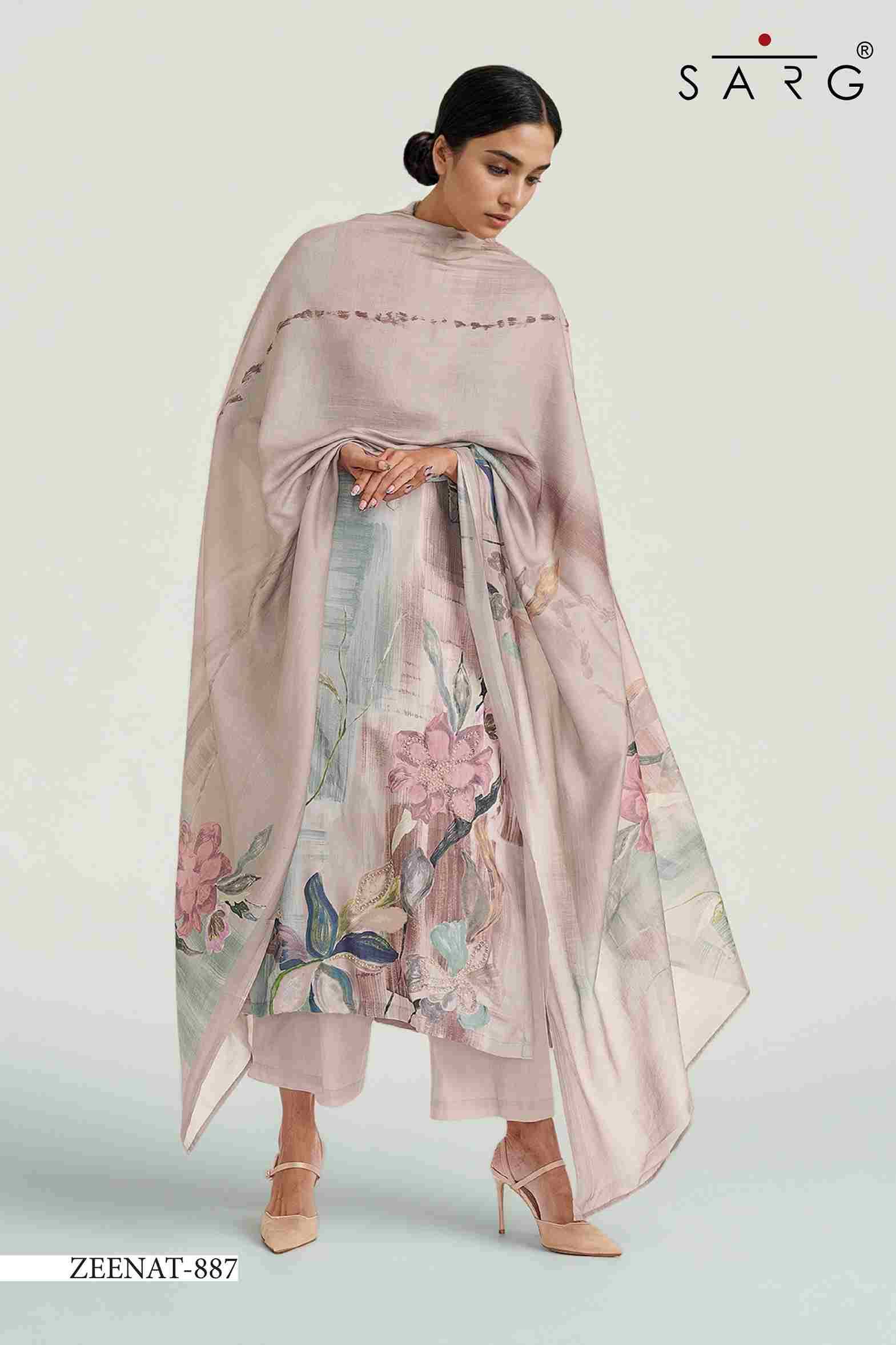 Zeenat By Sarg Beautiful Stylish Festive Suits Fancy Colorful Casual Wear & Ethnic Wear & Ready To Wear Pure Lawn Cotton Digital Print Dresses At Wholesale Price
