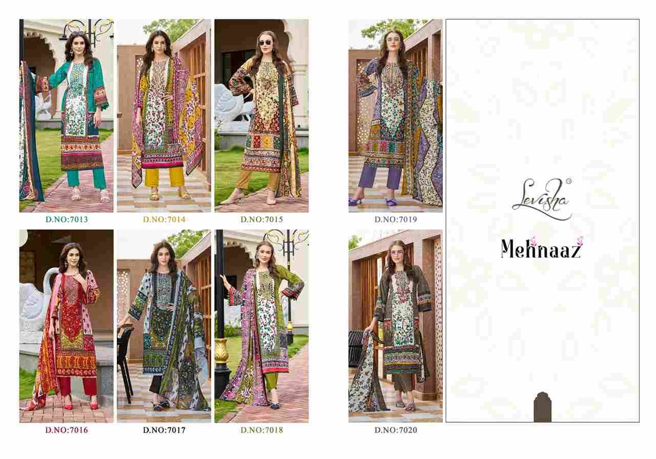 Mehnaaz By Levisha 7013 To 7020 Series Festive Suits Beautiful Fancy Colorful Stylish Party Wear & Occasional Wear Cambric Lawn Cotton Dresses At Wholesale Price