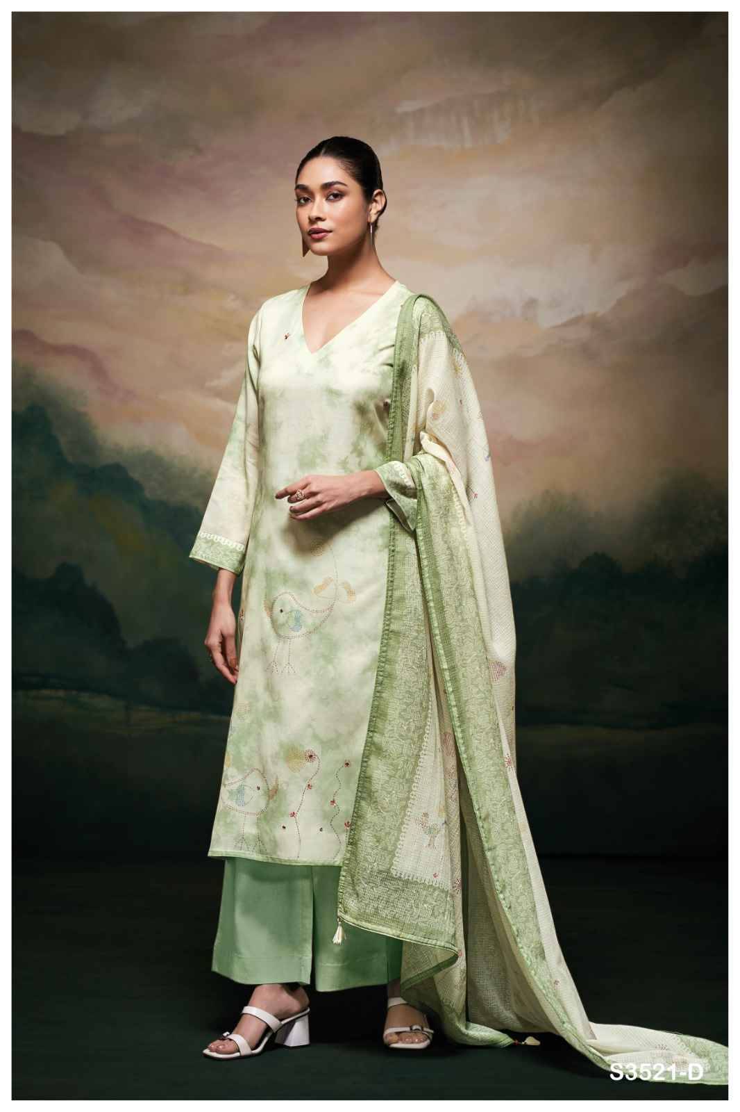 Meela-3521 By Ganga Fashion 3521-A To 3521-D Series Beautiful Festive Suits Colorful Stylish Fancy Casual Wear & Ethnic Wear Pure Mal Dresses At Wholesale Price