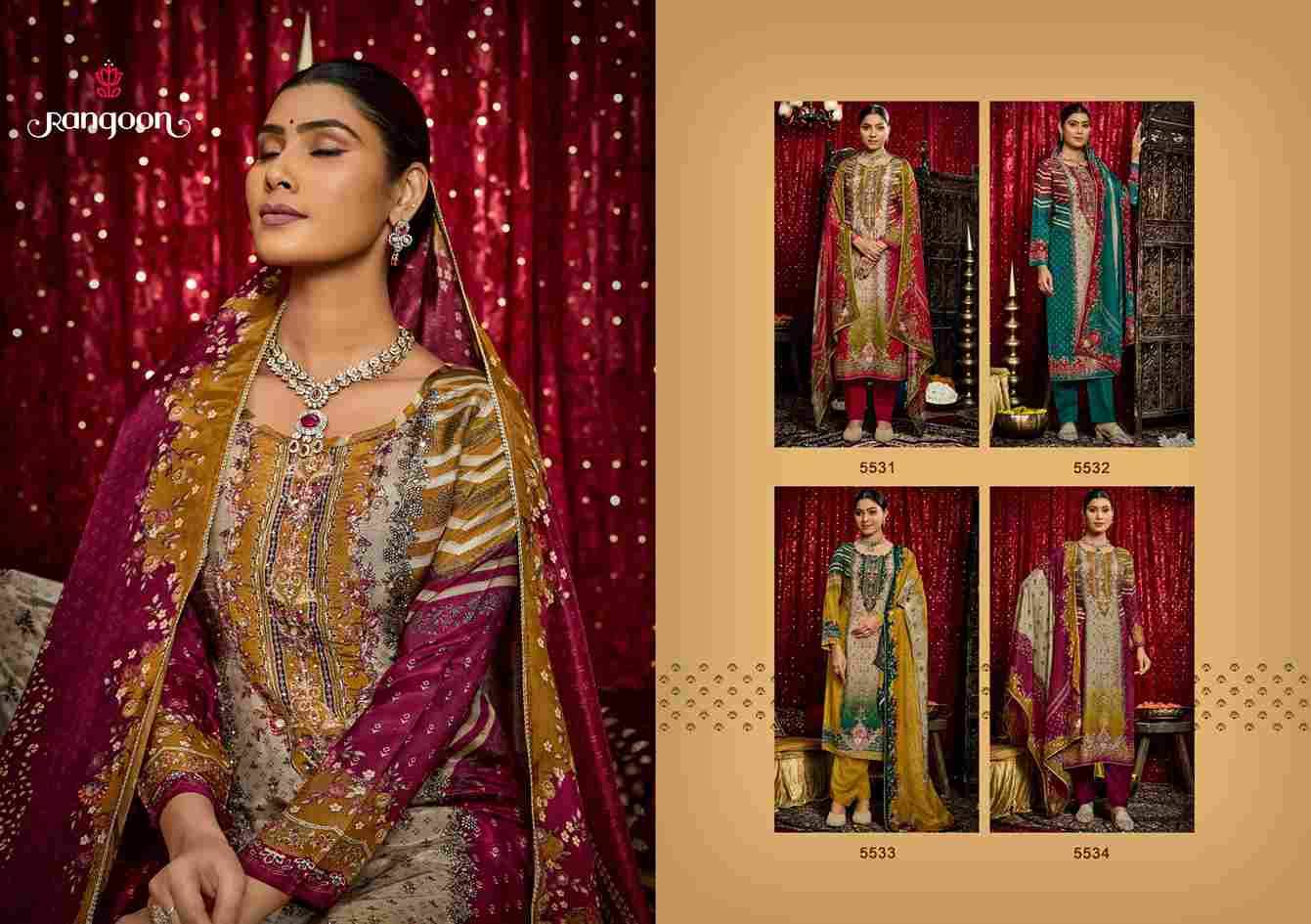 Janki By Rangoon 5531 To 5534 Series Beautiful Festive Suits Colorful Stylish Fancy Casual Wear & Ethnic Wear Pure Muslin Dresses At Wholesale Price