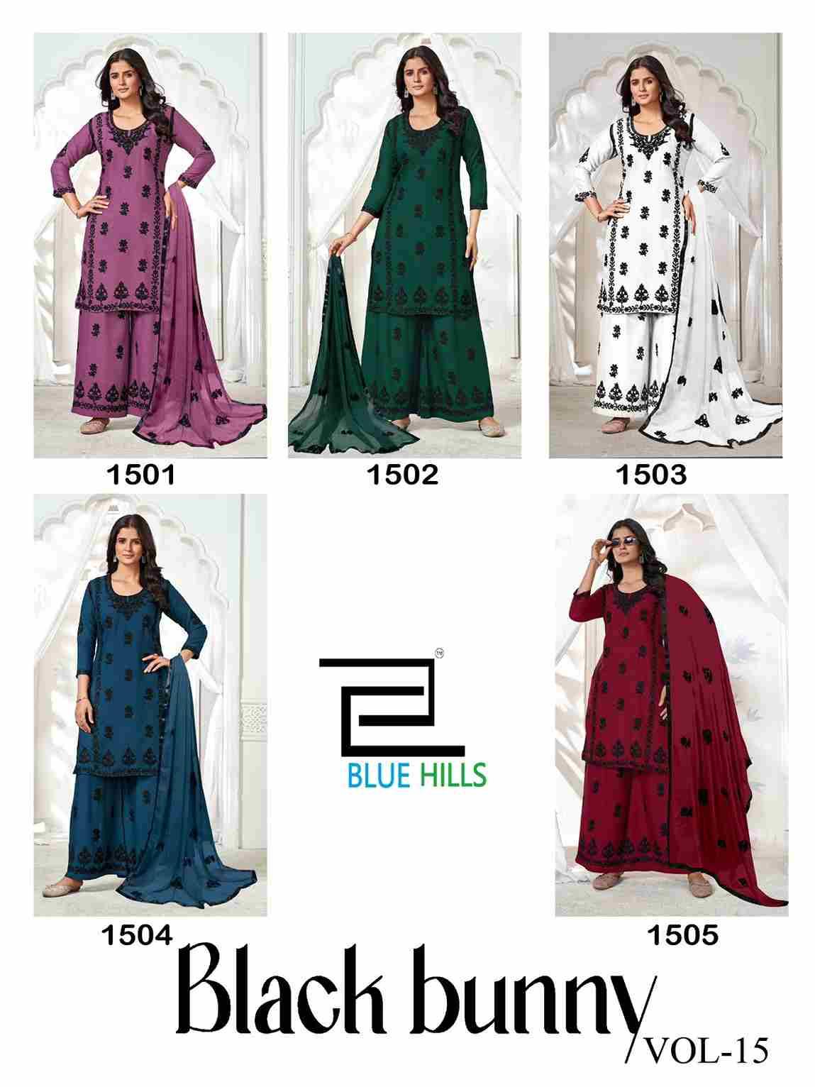 Black Bunny Vol-15 By Blue Hills 1501 To 1505 Series Beautiful Festive Suits Stylish Fancy Colorful Casual Wear & Ethnic Wear Rayon Foil Print Dresses At Wholesale Price