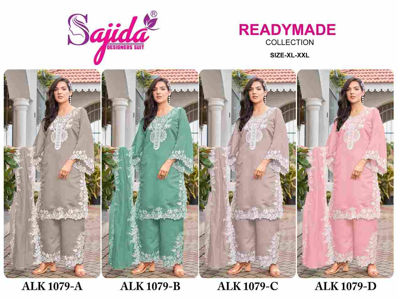 ALK-1079 Colours By Sajida Designer Suits 1079-A To 1079-D Series Beautiful Pakistani Suits Colorful Stylish Fancy Casual Wear & Ethnic Wear Roman Silk Embroidered Dresses At Wholesale Price