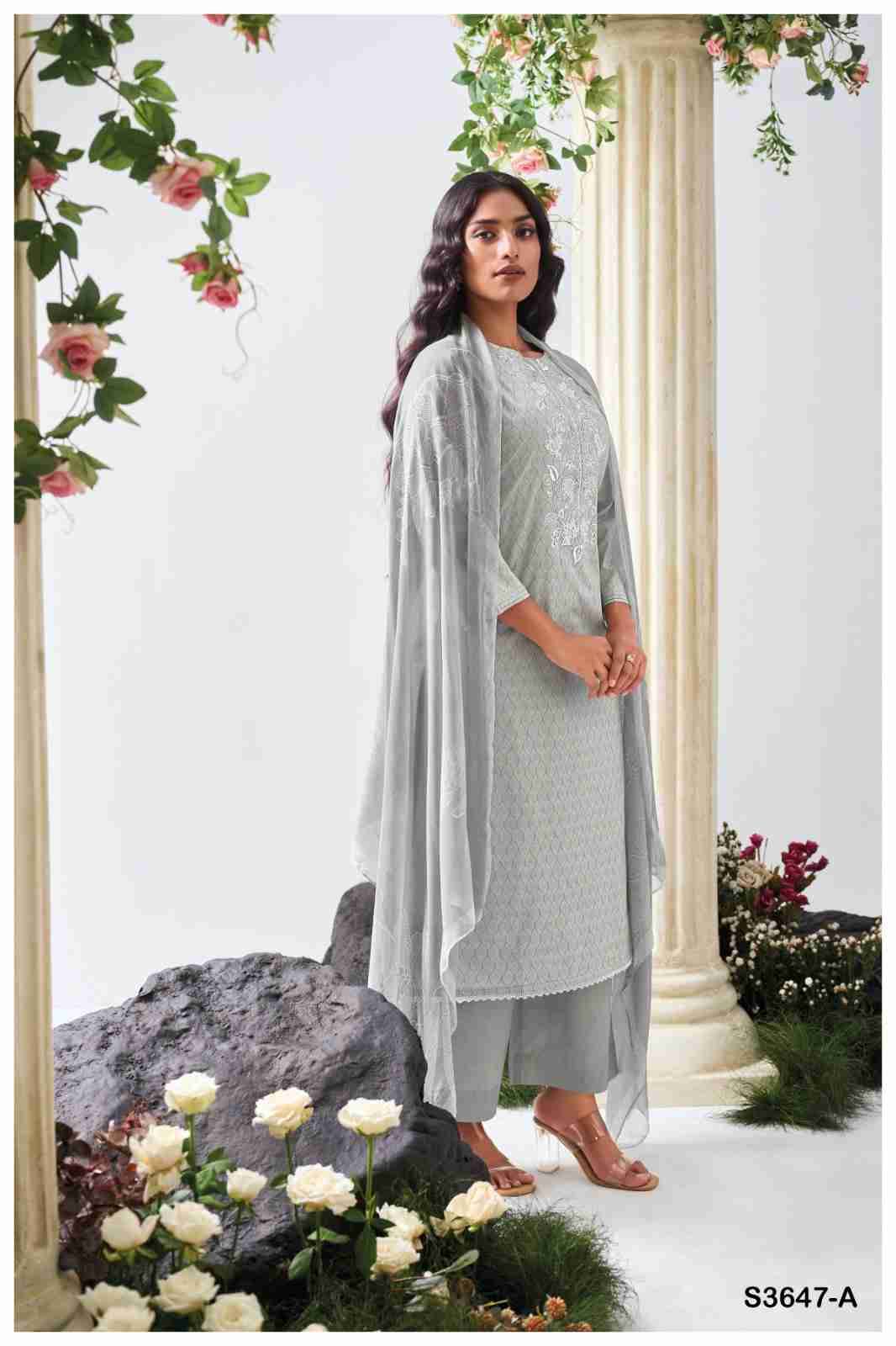 Nagma-3647 By Ganga Fashion 3647-A To 3647-D Series Beautiful Festive Suits Colorful Stylish Fancy Casual Wear & Ethnic Wear Pure Cotton Dresses At Wholesale Price