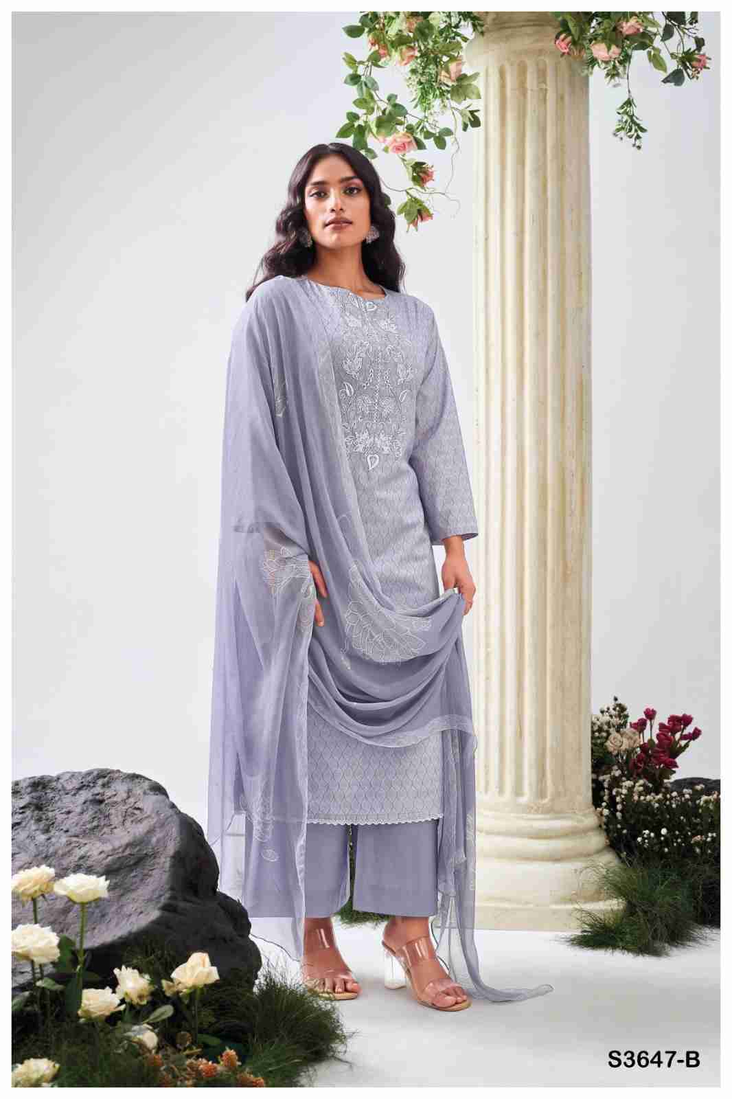 Nagma-3647 By Ganga Fashion 3647-A To 3647-D Series Beautiful Festive Suits Colorful Stylish Fancy Casual Wear & Ethnic Wear Pure Cotton Dresses At Wholesale Price