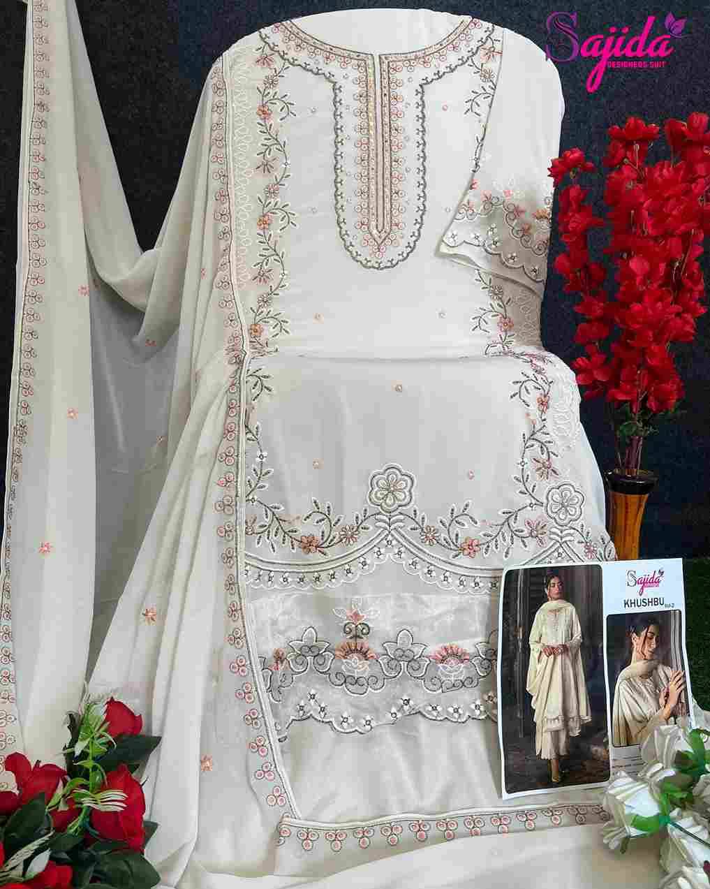 Sajida Hit Design 1040 By Sajida Designer Suits Beautiful Pakistani Suits Colorful Stylish Fancy Casual Wear & Ethnic Wear Heavy Faux Georgette Embroidered Dresses At Wholesale Price