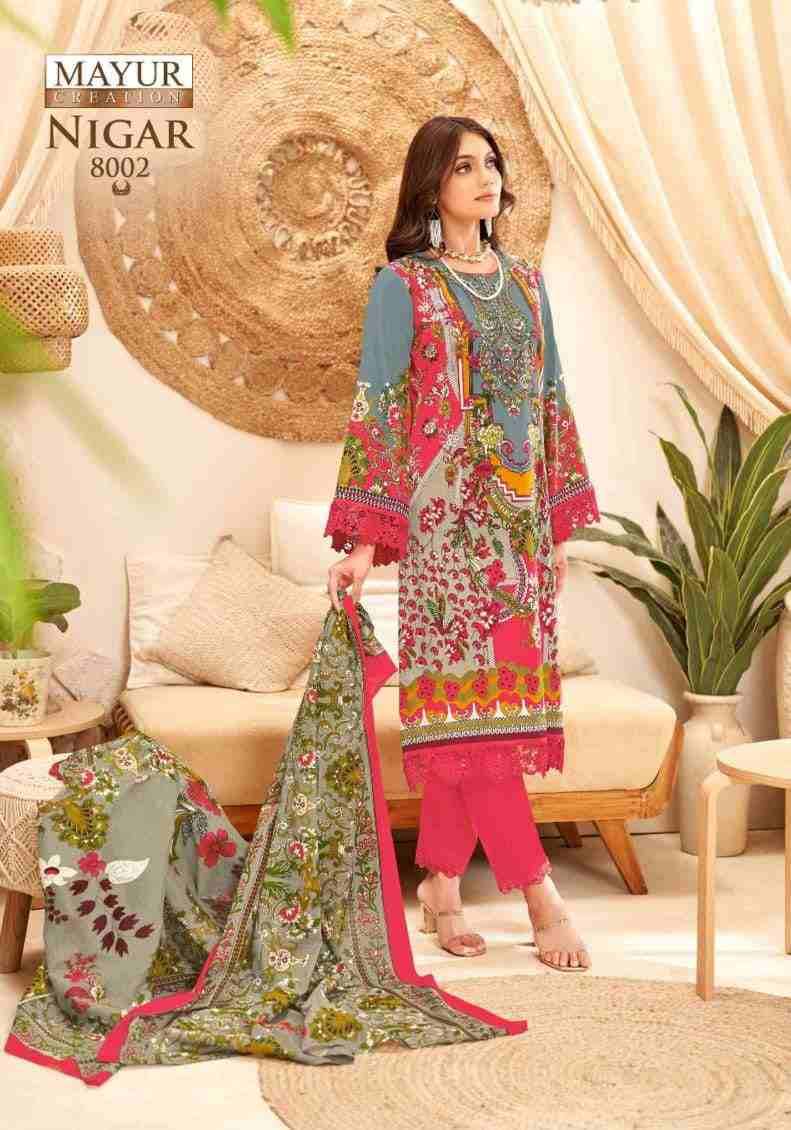 Nigar Vol-8 By Mayur Creation 8001 To 8008 Series Beautiful Festive Suits Stylish Fancy Colorful Casual Wear & Ethnic Wear Heavy Cotton Print Dresses At Wholesale Price