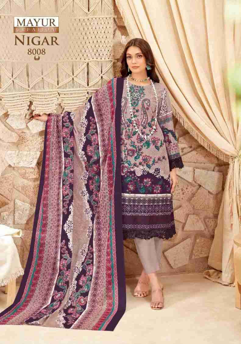 Nigar Vol-8 By Mayur Creation 8001 To 8008 Series Beautiful Festive Suits Stylish Fancy Colorful Casual Wear & Ethnic Wear Heavy Cotton Print Dresses At Wholesale Price