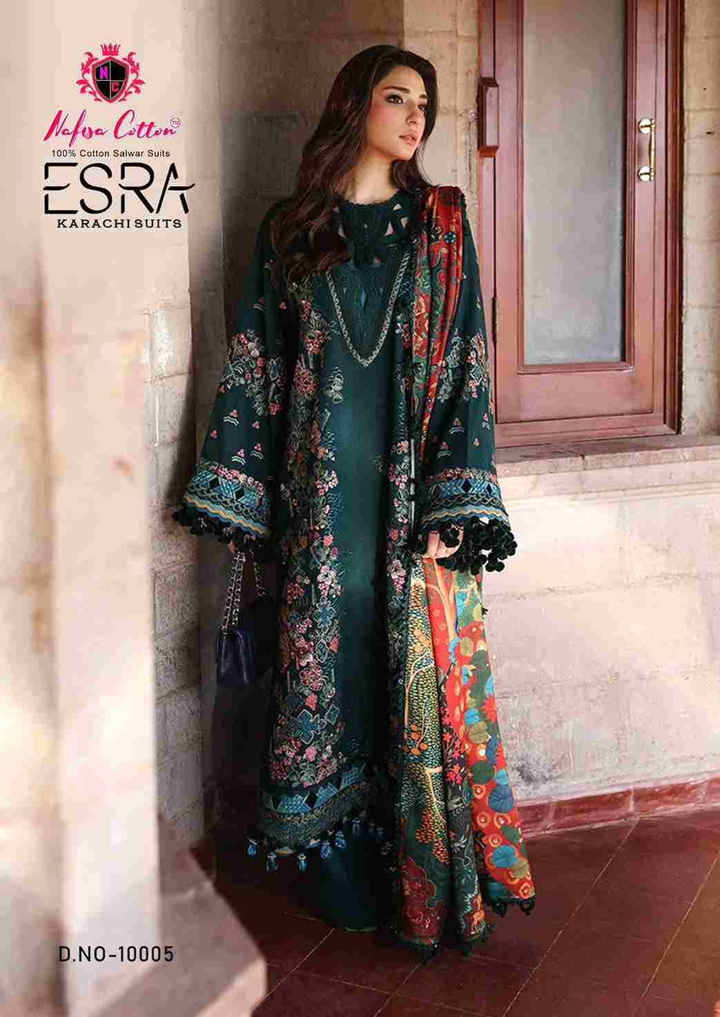 Esra Vol-10 By Nafisa Cotton 10001 To 10006 Series Beautiful Stylish Festive Suits Fancy Colorful Casual Wear & Ethnic Wear & Ready To Wear Pure Soft Cotton Dresses At Wholesale Price