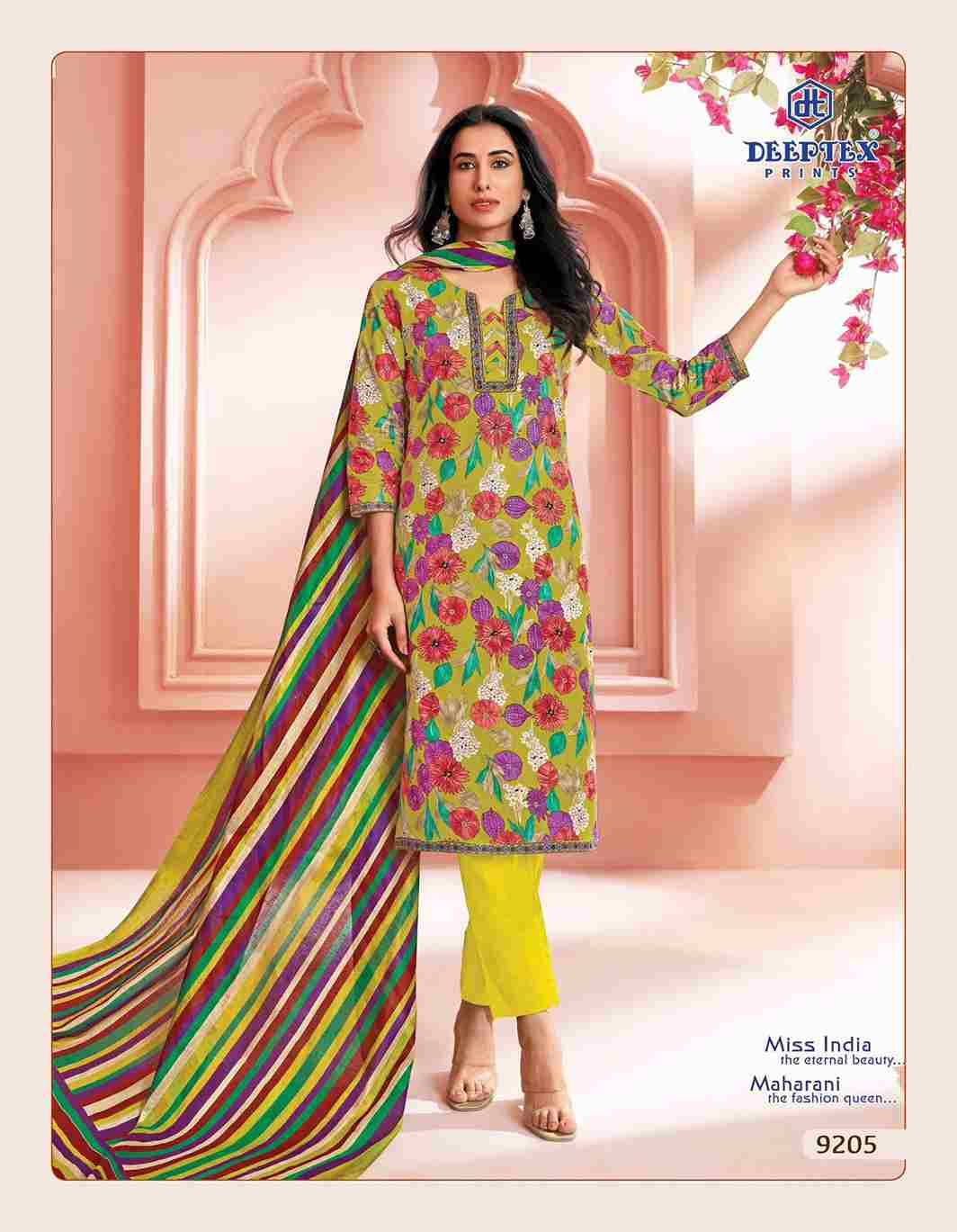 Miss India Vol-92 By Deeptex Prints 9201 To 9216 Series Beautiful Festive Suits Stylish Fancy Colorful Casual Wear & Ethnic Wear Cotton Print Dresses At Wholesale Price
