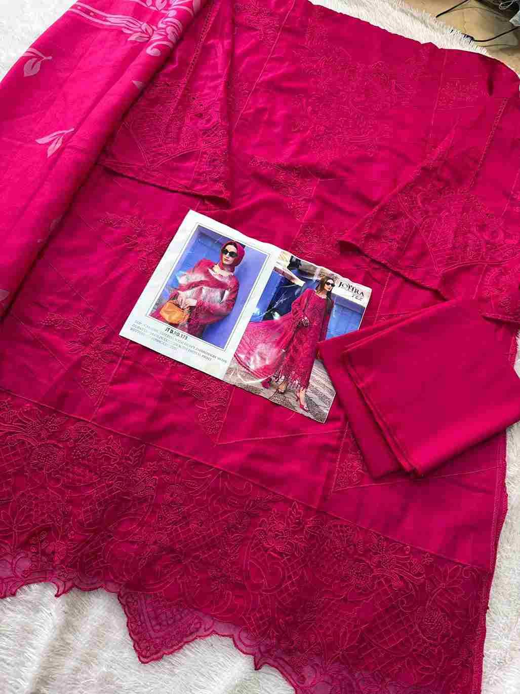 Johra Hit Design 173 By Johra Tex Beautiful Pakistani Suits Colorful Stylish Fancy Casual Wear & Ethnic Wear Cambric Cotton Embroidered Dresses At Wholesale Price