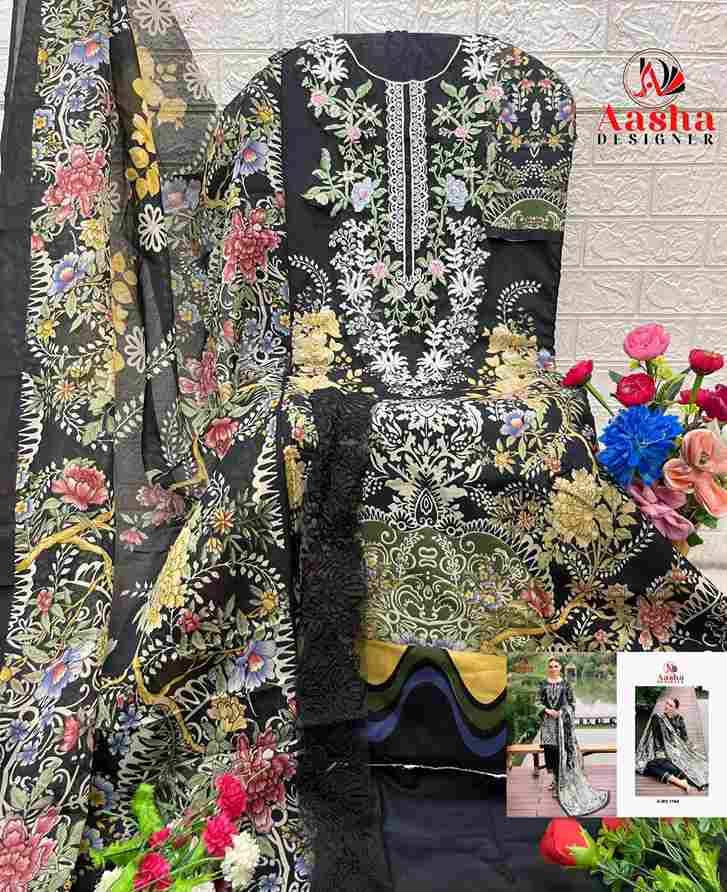 Aasha Hit Design 1164 By Aasha Designer Wholesale Designer Pakistani Suits Collection Beautiful Stylish Fancy Colorful Party Wear & Occasional Wear Pure Cotton Dresses At Wholesale Price