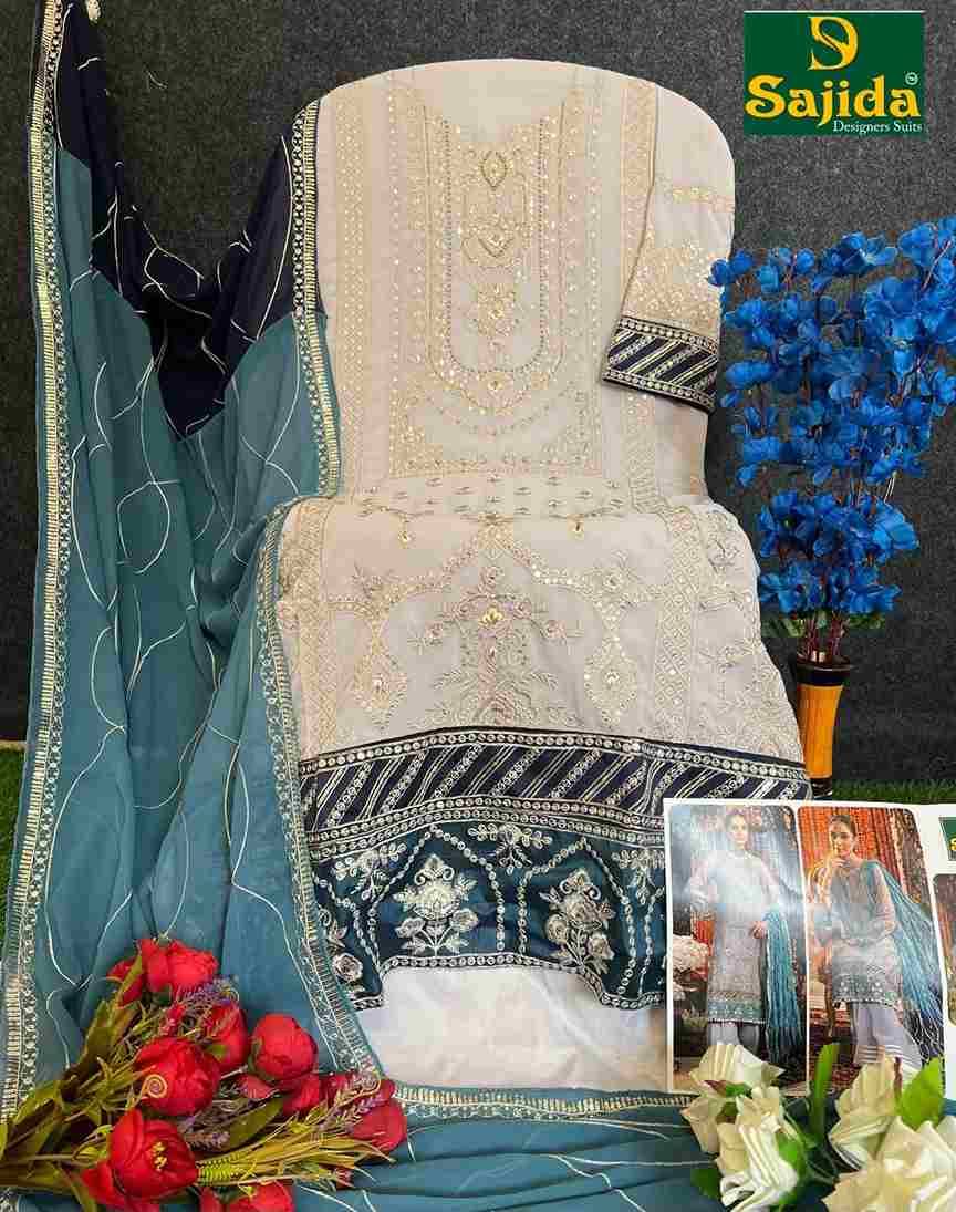 Sajida Hit Design 1011 By Sajida Designer Suits Beautiful Pakistani Suits Colorful Stylish Fancy Casual Wear & Ethnic Wear Heavy Faux Georgette Embroidered Dresses At Wholesale Price