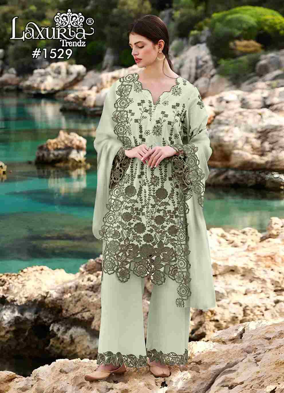 Luxuria Trendz 1529 Colours By Luxuria 1529-A To 1529-B Series Beautiful Pakistani Suits Colorful Stylish Fancy Casual Wear & Ethnic Wear Vichitra Dresses At Wholesale Price