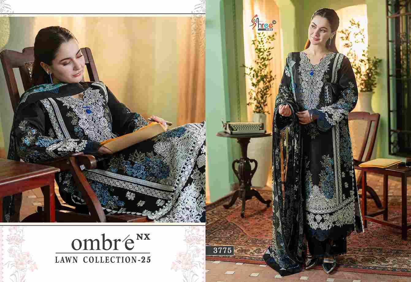 Ombre Lawn Collection-25 Nx By Shree Fabs Beautiful Pakistani Suits Stylish Fancy Colorful Party Wear & Occasional Wear Pure Cotton Embroidery Dresses At Wholesale Price