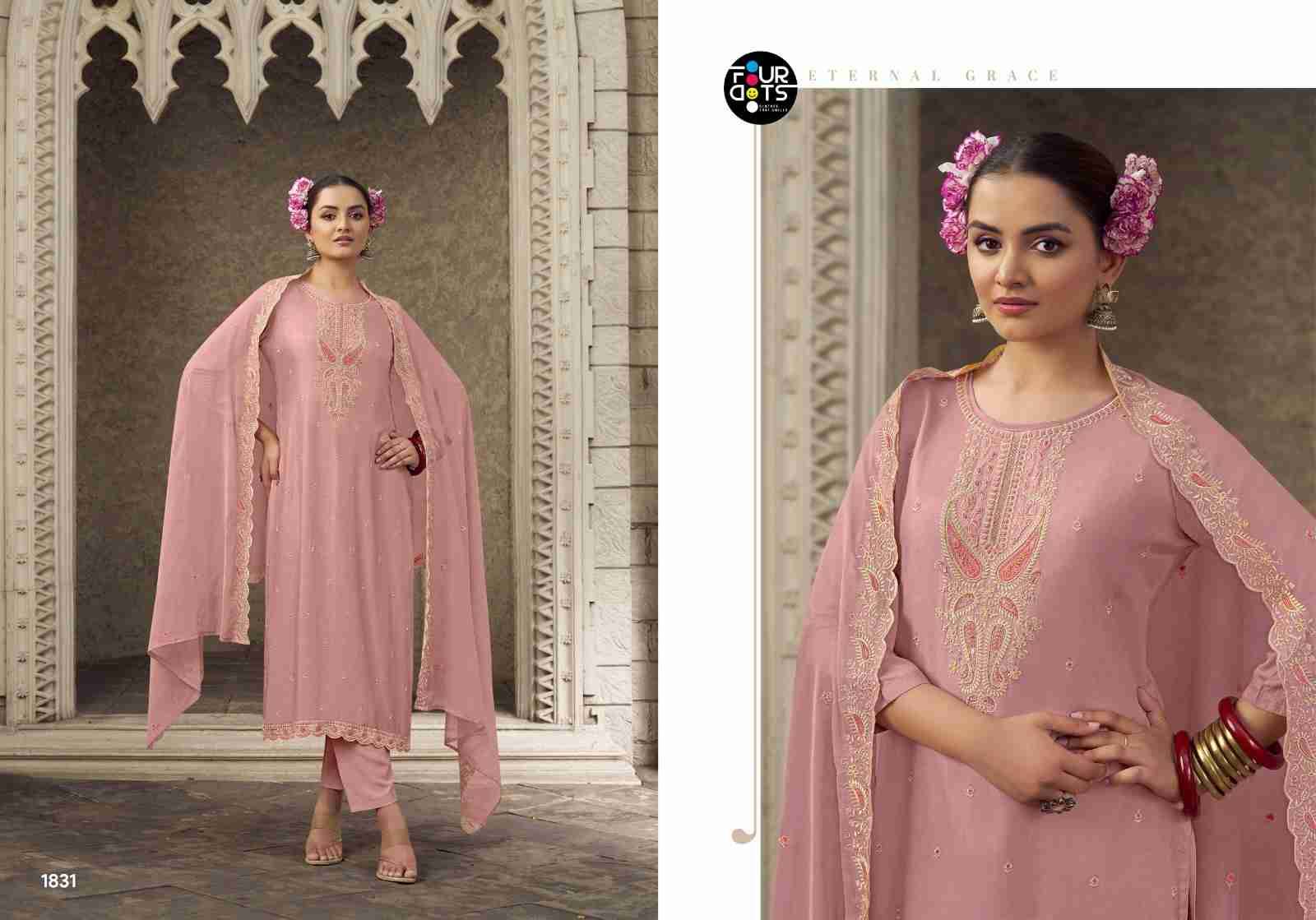 Swarnika By Four Dots 1831 To 1834 Series Beautiful Stylish Festive Suits Fancy Colorful Casual Wear & Ethnic Wear & Ready To Wear Viscose Muslin Dresses At Wholesale Price