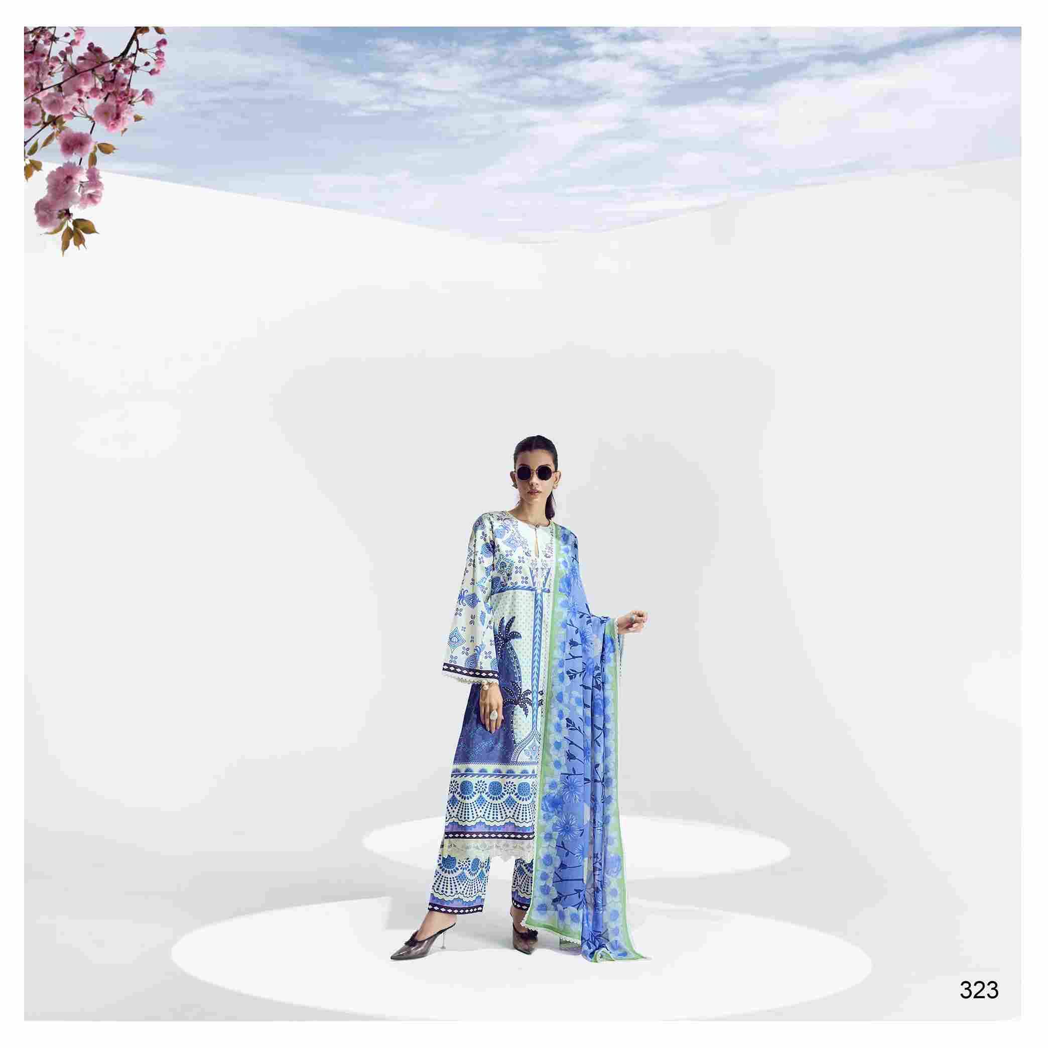 Breeze By Sohni 321 To 324 Series Beautiful Suits Colorful Stylish Fancy Casual Wear & Ethnic Wear Pure Cotton Lawn Embroidery Dresses At Wholesale Price
