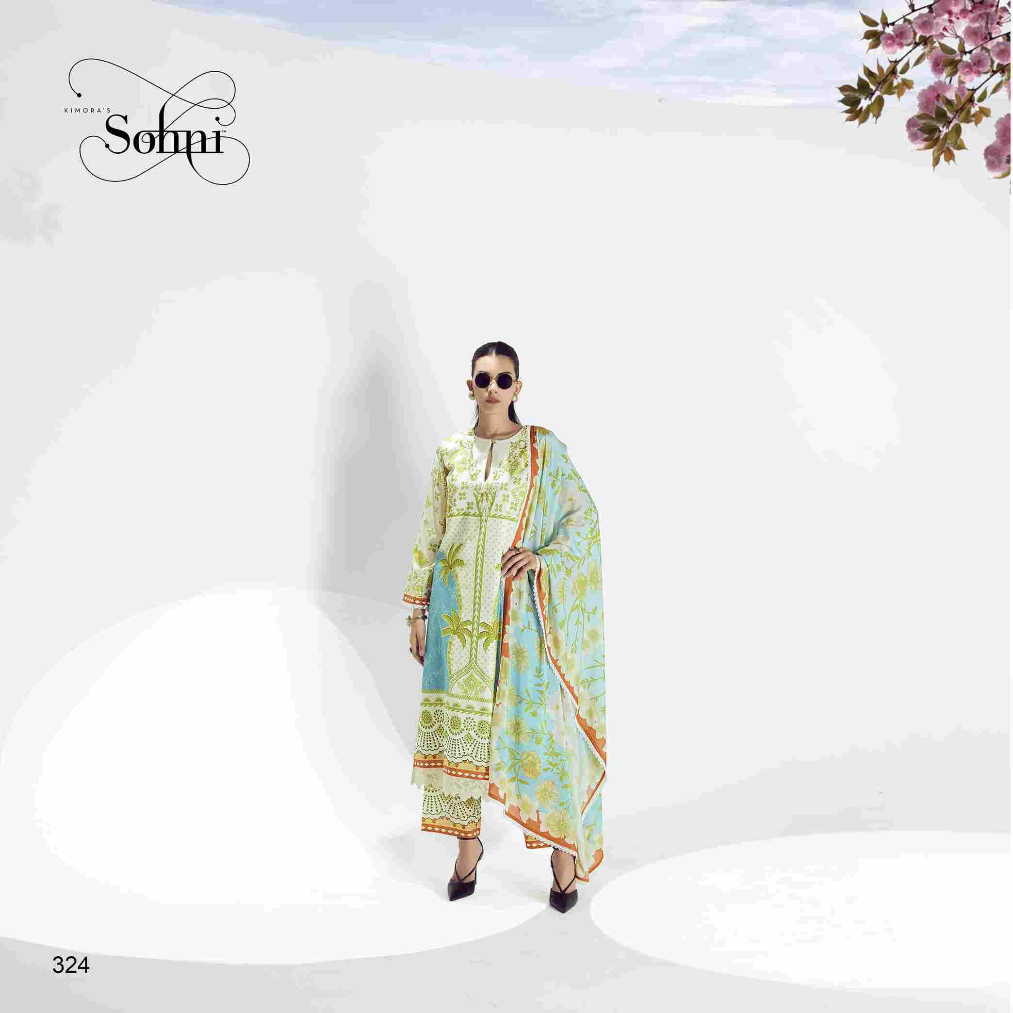 Breeze By Sohni 321 To 324 Series Beautiful Suits Colorful Stylish Fancy Casual Wear & Ethnic Wear Pure Cotton Lawn Embroidery Dresses At Wholesale Price