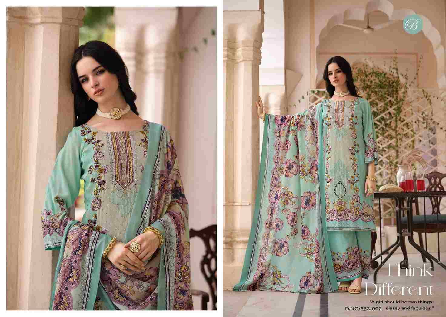 Shaheen Vol-5 By Belliza 863-001 To 863-008 Series Beautiful Festive Suits Stylish Fancy Colorful Casual Wear & Ethnic Wear Pure Viscose Rayon Print Dresses At Wholesale Price