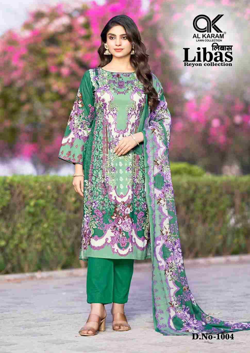 Libas By Al Karam Lawn Collection 1001 To 1006 Series Beautiful Stylish Suits Fancy Colorful Casual Wear & Ethnic Wear & Ready To Wear Viscose Rayon Dresses At Wholesale Price