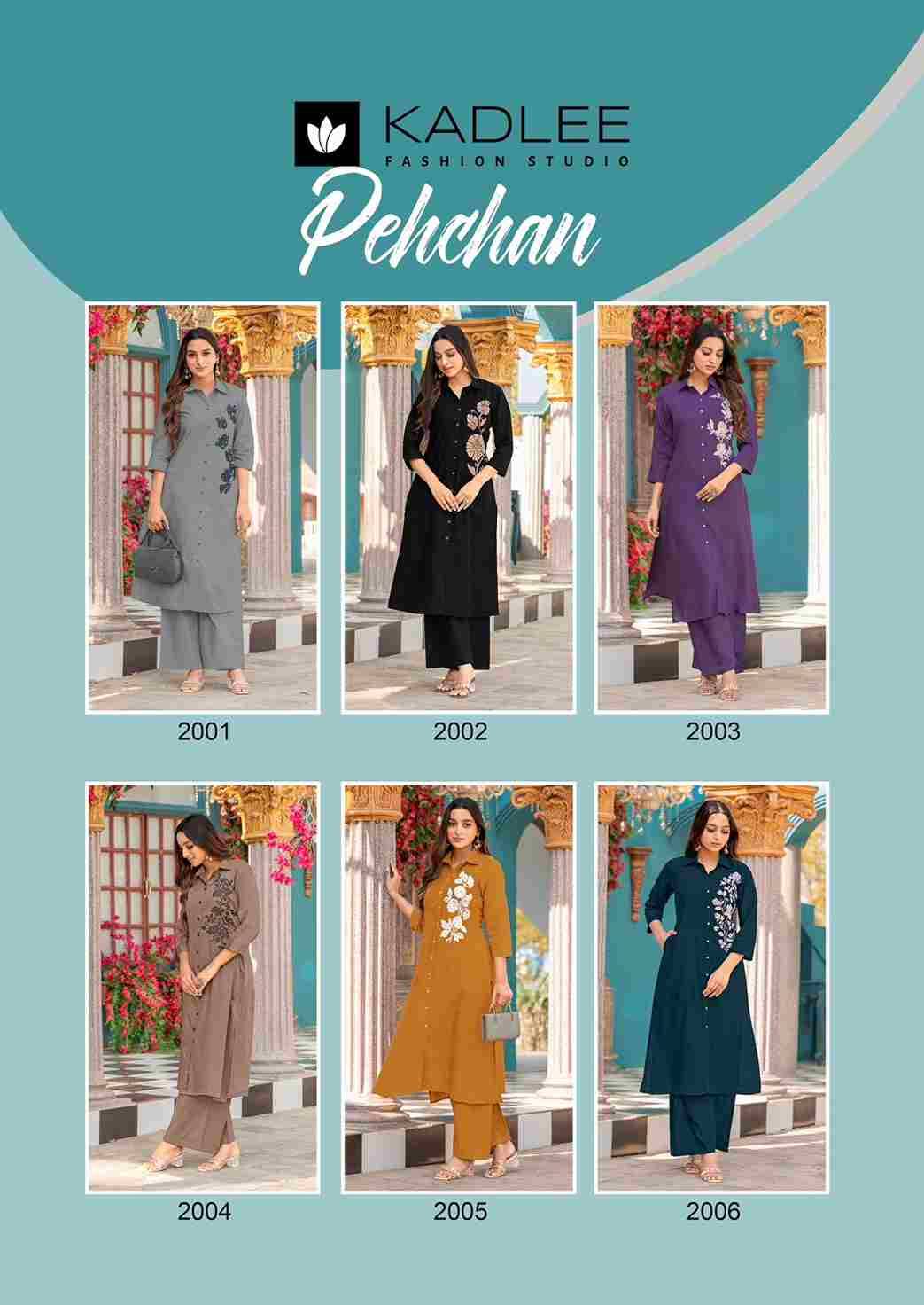 Pehchan By Kadlee 2001 To 2006 Series Designer Stylish Fancy Colorful Beautiful Party Wear & Ethnic Wear Collection Heavy Rayon Kurtis With Bottom At Wholesale Price