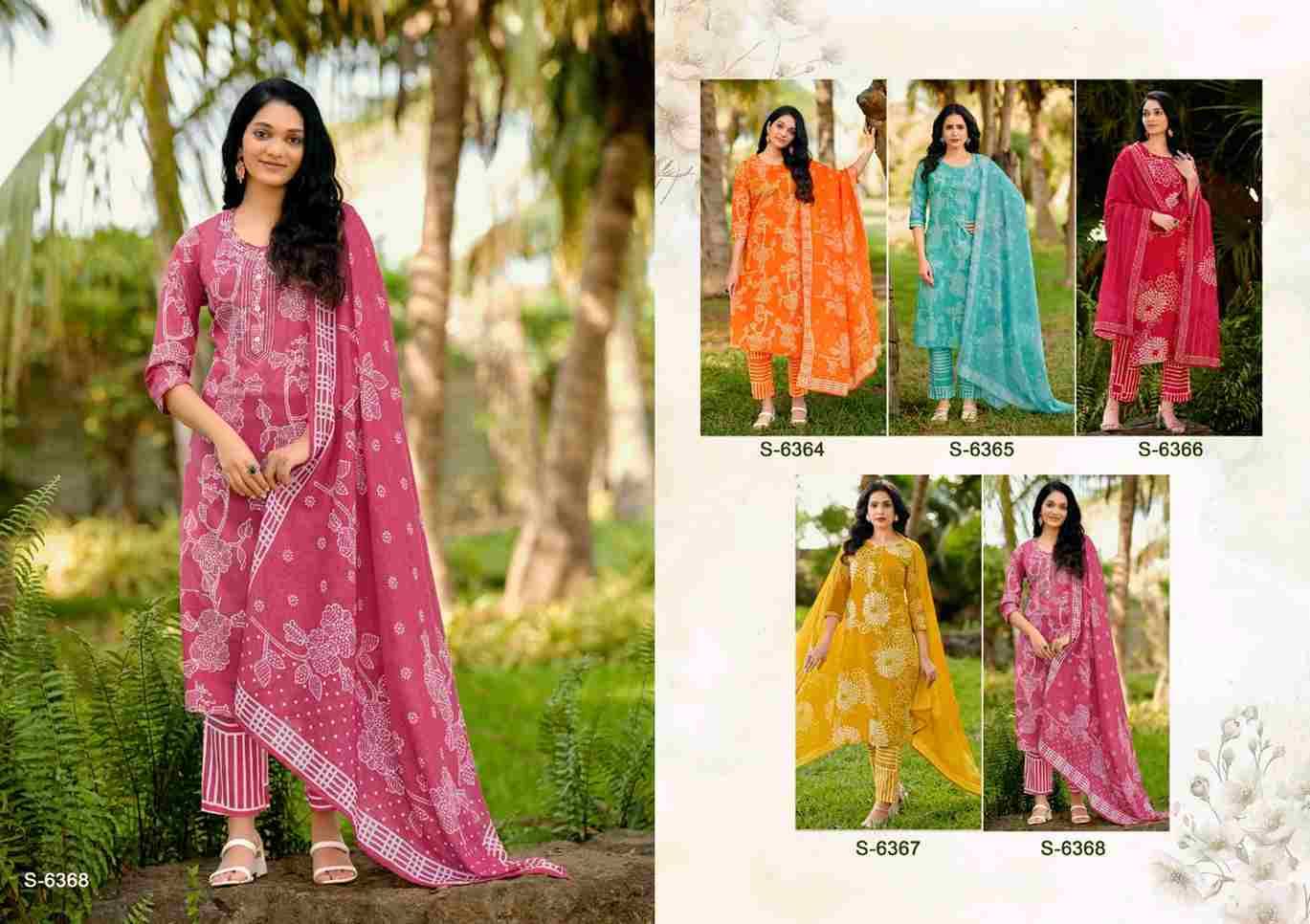 Aarvika By SBS 6364 To 6368 Series Beautiful Festive Suits Colorful Stylish Fancy Casual Wear & Ethnic Wear Cotton Dresses At Wholesale Price