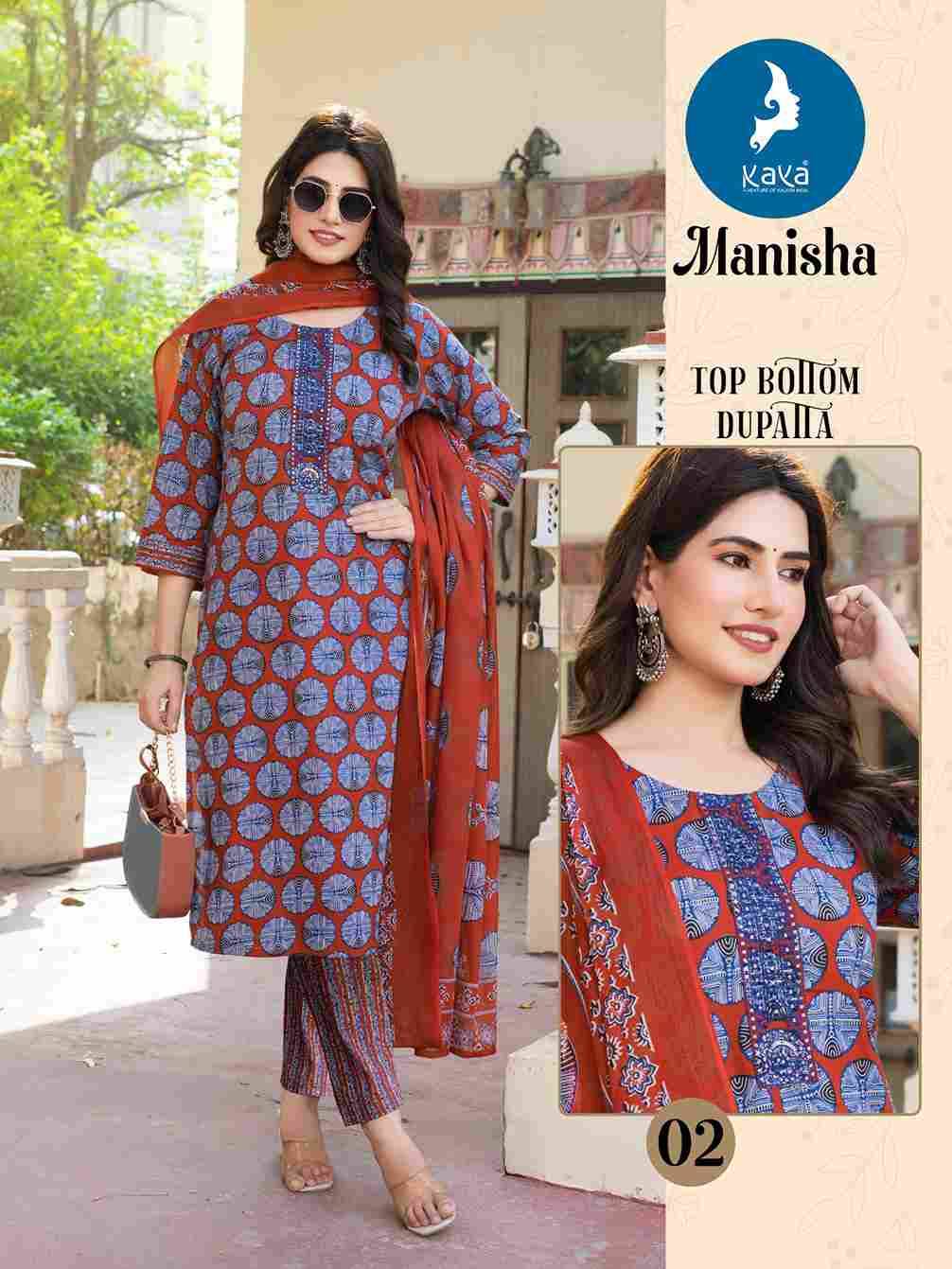 Manisha By Kaya 01 To 06 Series Beautiful Festive Suits Colorful Stylish Fancy Casual Wear & Ethnic Wear Cotton Print Dresses At Wholesale Price