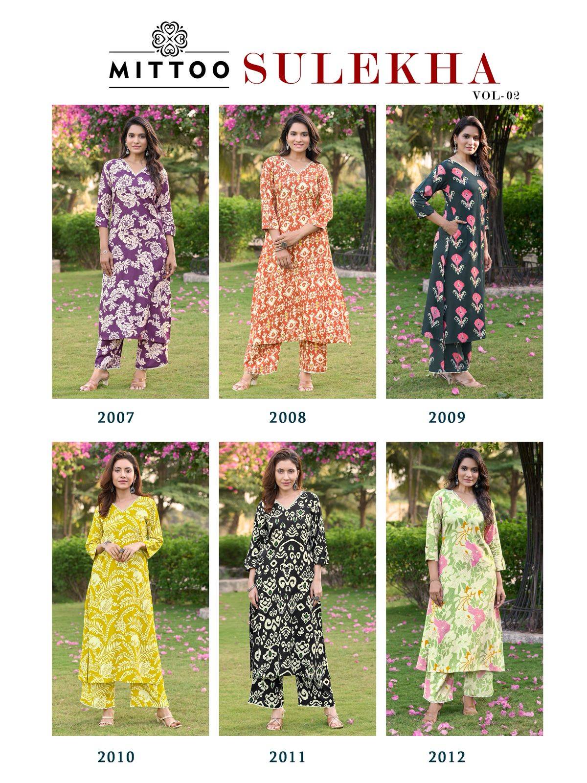 Sulekha Vol-2 By Mittoo 2007 To 2012 Series Designer Stylish Fancy Colorful Beautiful Party Wear & Ethnic Wear Collection Rayon Print Kurtis With Bottom At Wholesale Price