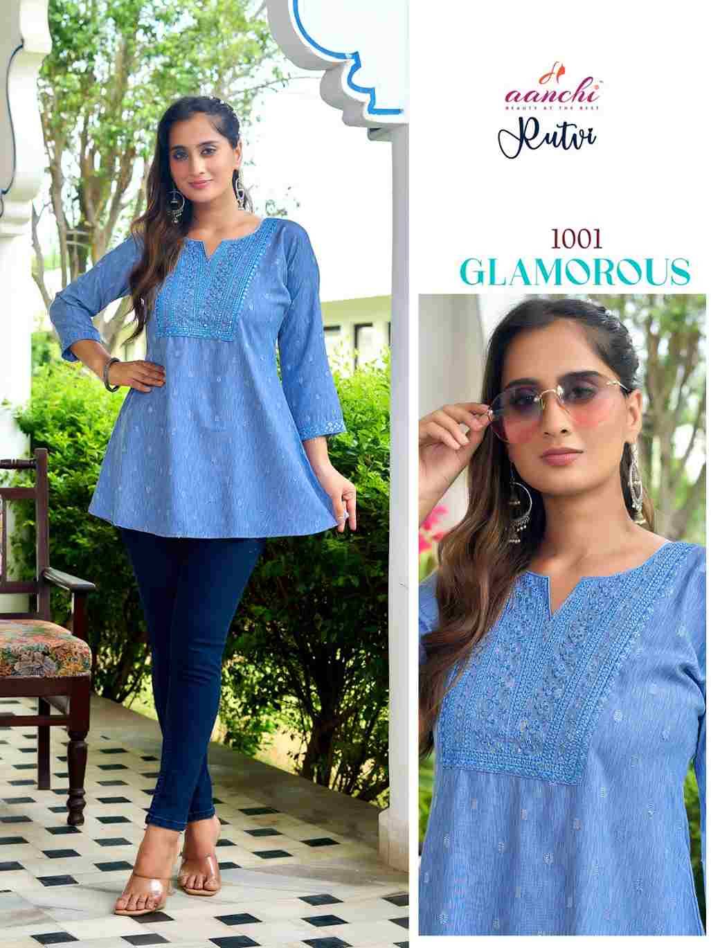 Rutvi By Aanchi 1001 To 1006 Series Designer Stylish Fancy Colorful Beautiful Party Wear & Ethnic Wear Collection Fancy Tops At Wholesale Price