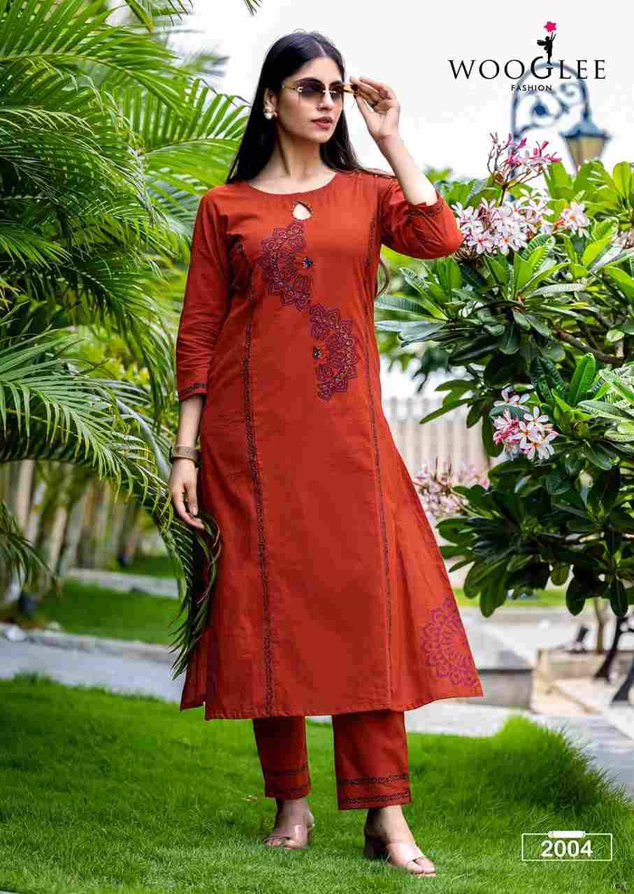 Malvika By Wooglee 2001 To 2006 Series Designer Stylish Fancy Colorful Beautiful Party Wear & Ethnic Wear Collection Pure Cotton Kurtis With Bottom At Wholesale Price