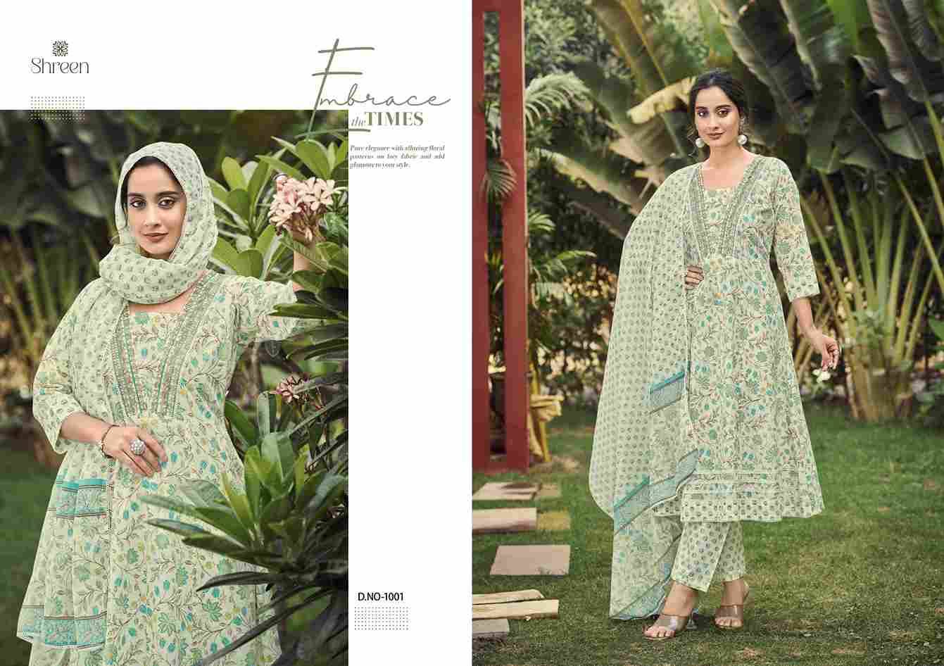 Simi Vol-2 By Shreen 1001 To 1004 Series Beautiful Festive Suits Colorful Stylish Fancy Casual Wear & Ethnic Wear Cambric Cotton Dresses At Wholesale Price