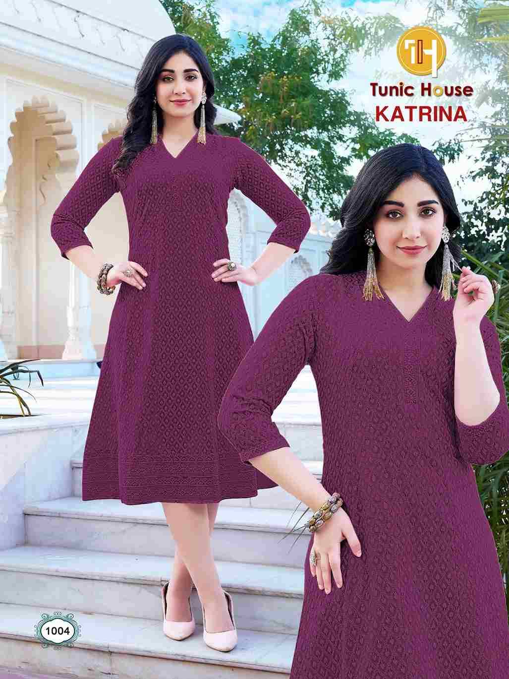 Katrina By Tunic House 1001 To 1010 Series Designer Stylish Fancy Colorful Beautiful Party Wear & Ethnic Wear Collection Viscose Rayon Print Kurtis At Wholesale Price