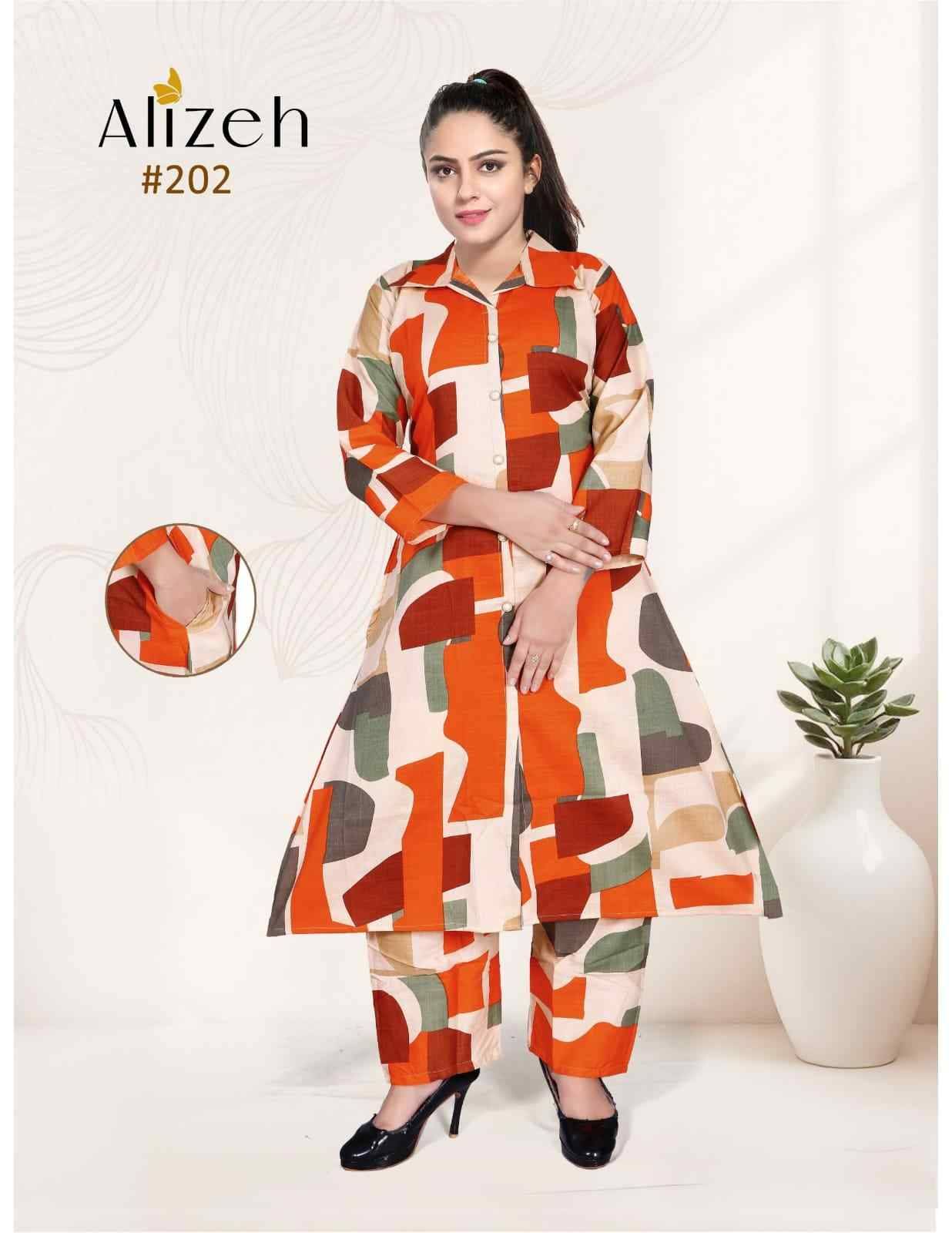 Alizeh Vol-2 By Kaamiri 201 To 208 Series Designer Stylish Fancy Colorful Beautiful Party Wear & Ethnic Wear Collection Fancy Co-Ords At Wholesale Price