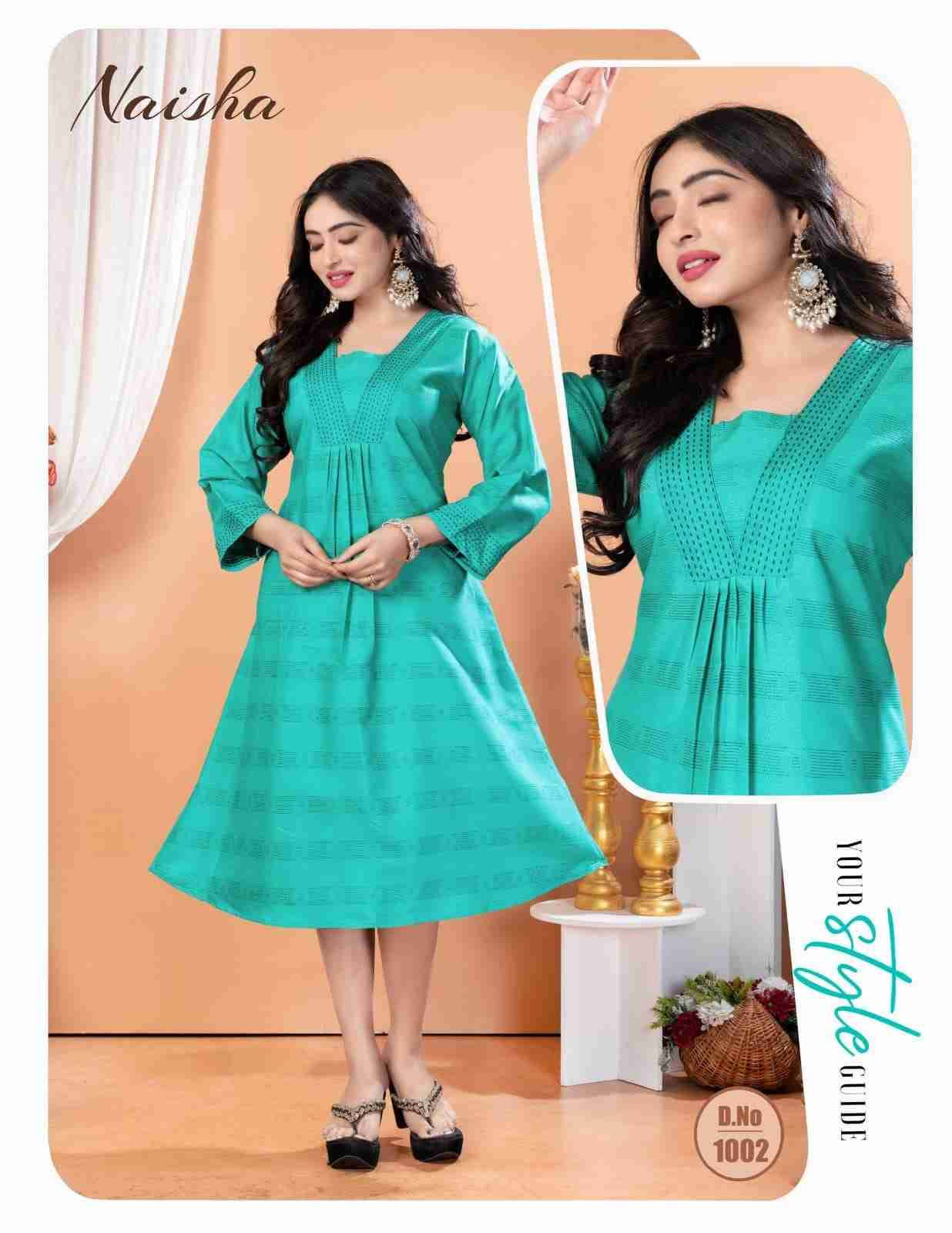 Naisha By Kaamiri 1001 To 1008 Series Designer Stylish Fancy Colorful Beautiful Party Wear & Ethnic Wear Collection Heavy Rayon Print Kurtis At Wholesale Price