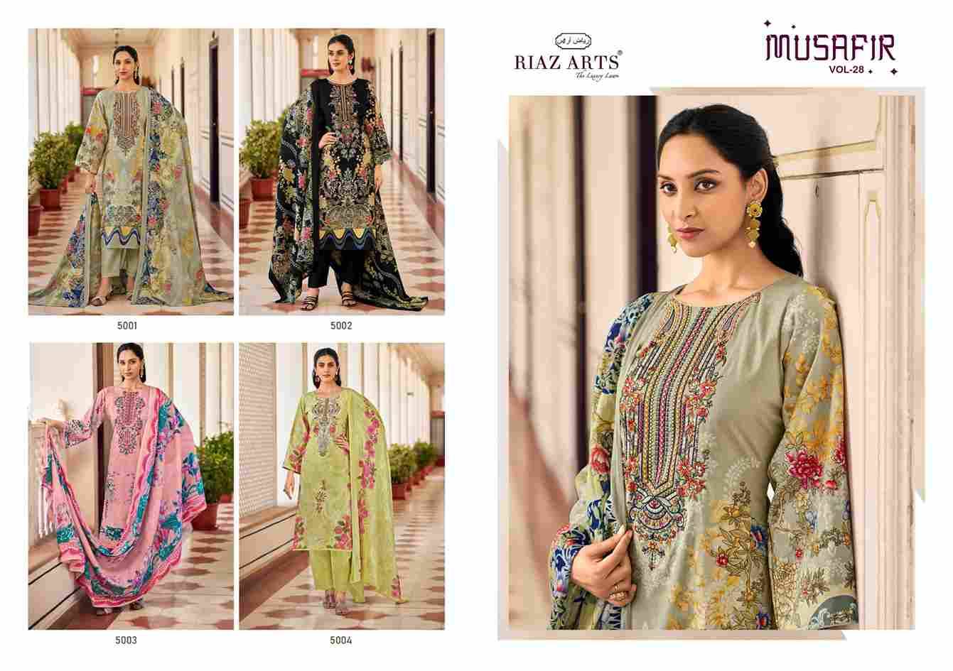 Musafir Vol-28 By Riaz Arts 5001 To 5004 Series Beautiful Festive Suits Stylish Fancy Colorful Casual Wear & Ethnic Wear Pure Lawn Print Dresses At Wholesale Price