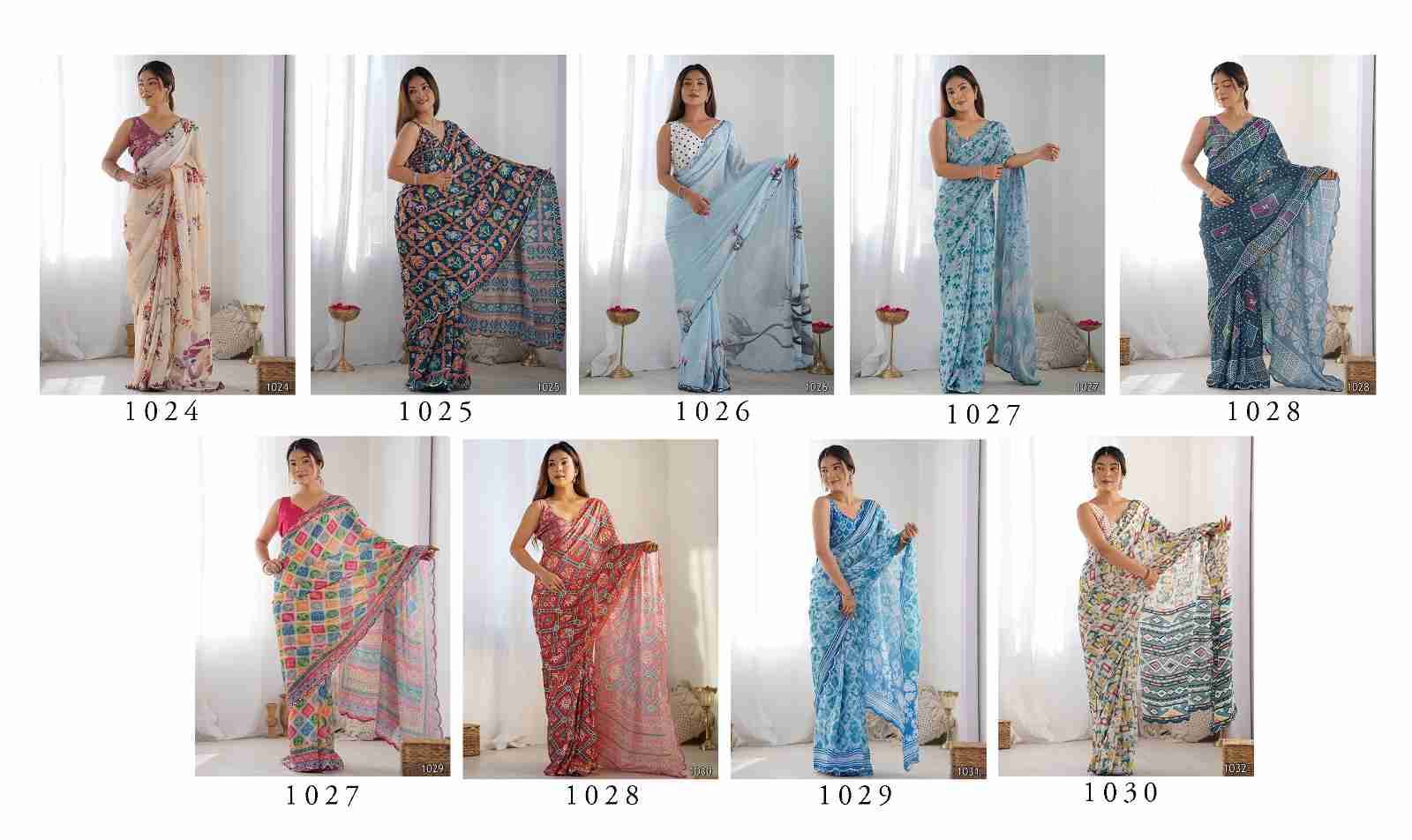 Durga Vol-3 By Fashid Wholesale 1024 To 1032 Series Indian Traditional Wear Collection Beautiful Stylish Fancy Colorful Party Wear & Occasional Wear Georgette Sarees At Wholesale Price
