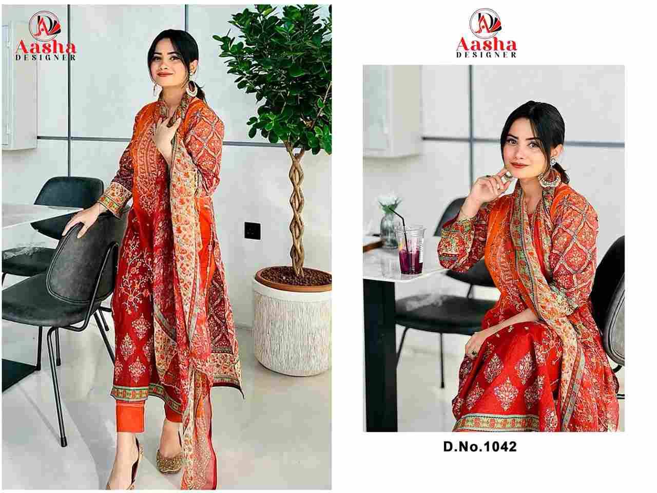Harsha Vol-4 By Aasha Designer 1042-A To 1042-B Series Wholesale Designer Pakistani Suits Collection Beautiful Stylish Fancy Colorful Party Wear & Occasional Wear Pure Cotton Dresses At Wholesale Price